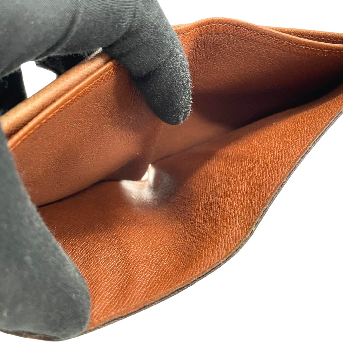 LOUIS VUITTON ルイヴィトン モノグラム ポルトフォイユ・マルコ 二つ折り財布 茶 ブラウン PVC レザー ゴールド金具 M61675 メンズ レディース M4