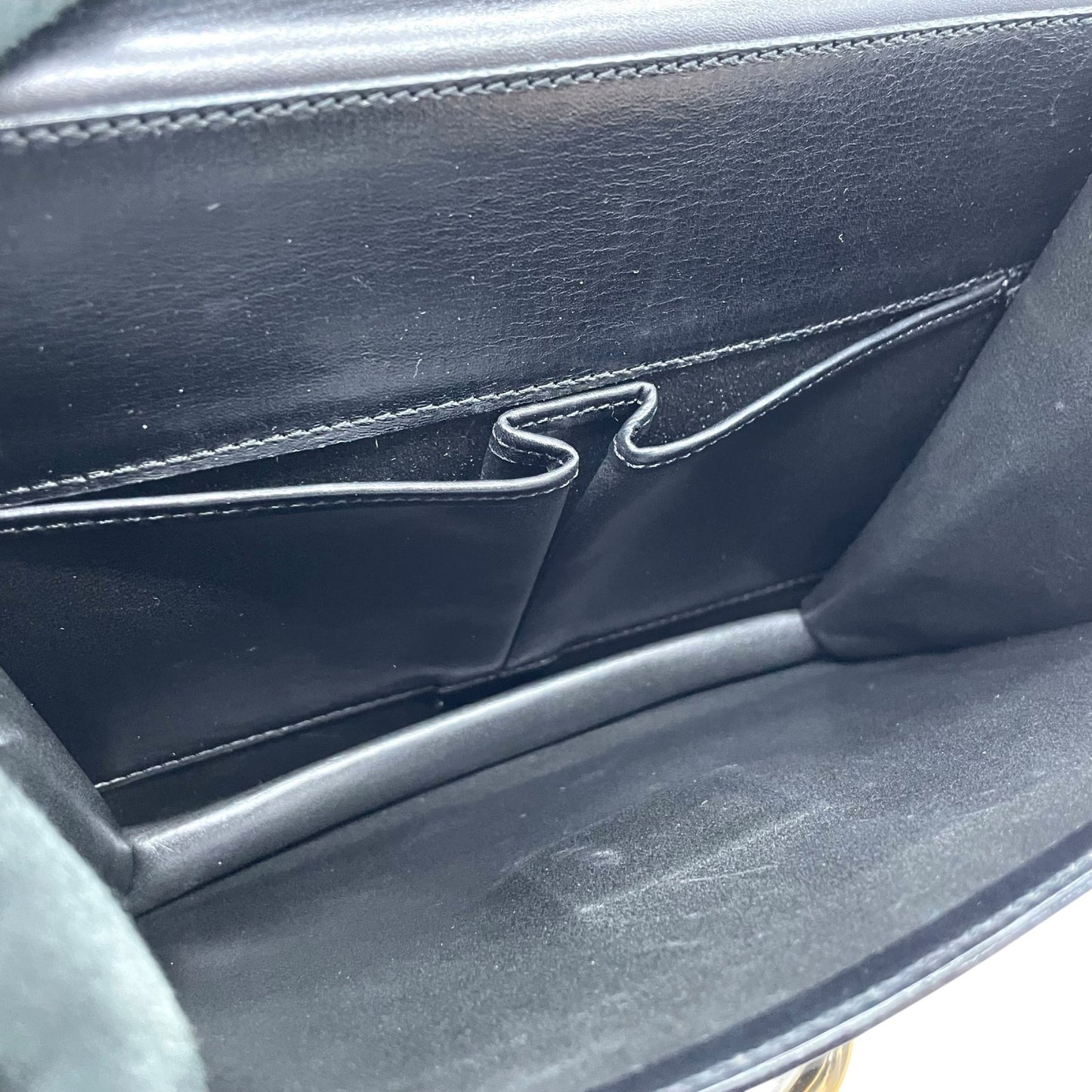 美品 CELINE セリーヌ ハンドバッグ フォーマル 黒 ブラック レザー ゴールド金具 ダブルフラップ Wフラップ トップハンドル 手提げ ロゴ レディース ヴィンテージ オールドセリーヌ C