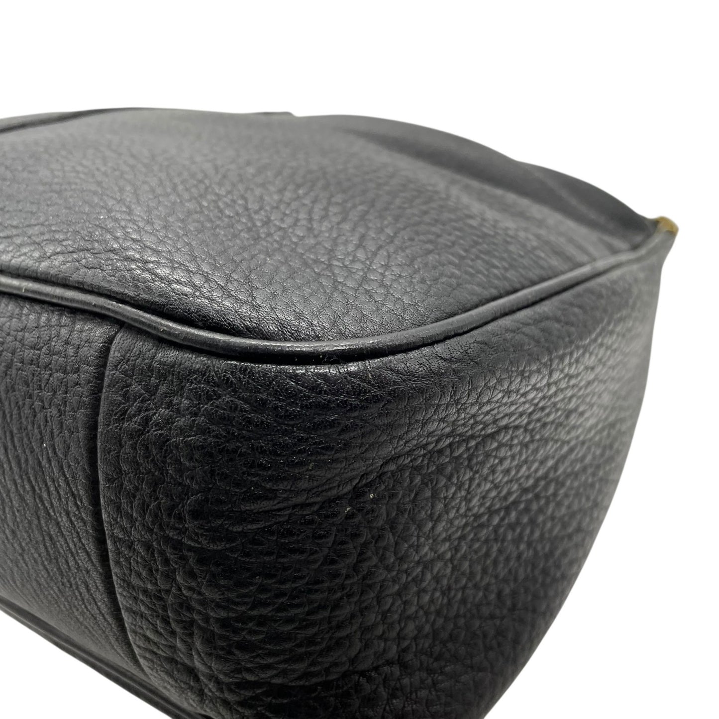 美品 BURBERRY バーバリー ショルダーバッグ ラウンドトート 黒 ブラック レザー ゴールド金具 ノバチェック 斜め掛け可 レディース S97