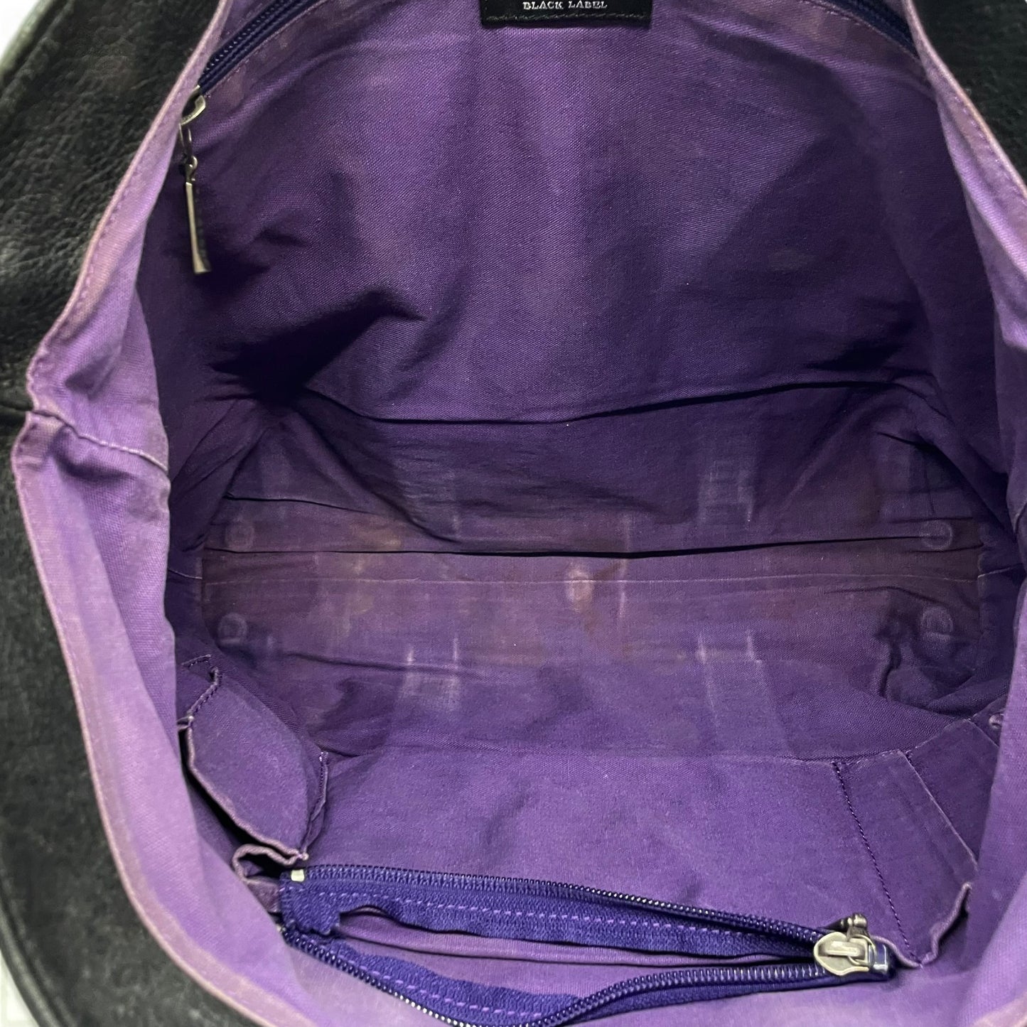 Authentic Burberry Black Label Business Tote Bag Black Nylon A4 Shoulder Men Unisex Large