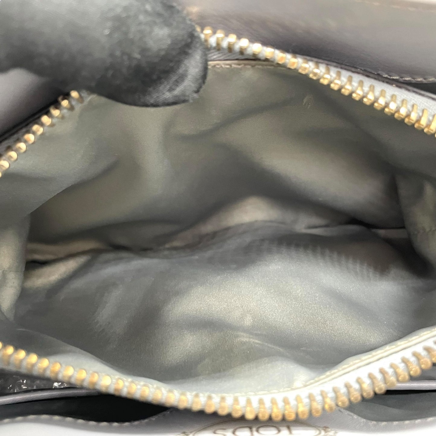 極美品 トッズ TOD'S Dキューブ スモール Dバッグ 2WAY ハンドバッグ ショルダーバッグ ミニボストン 肩掛け 斜め掛け グレーブルー 青 グレー 本革 レザー レディース A