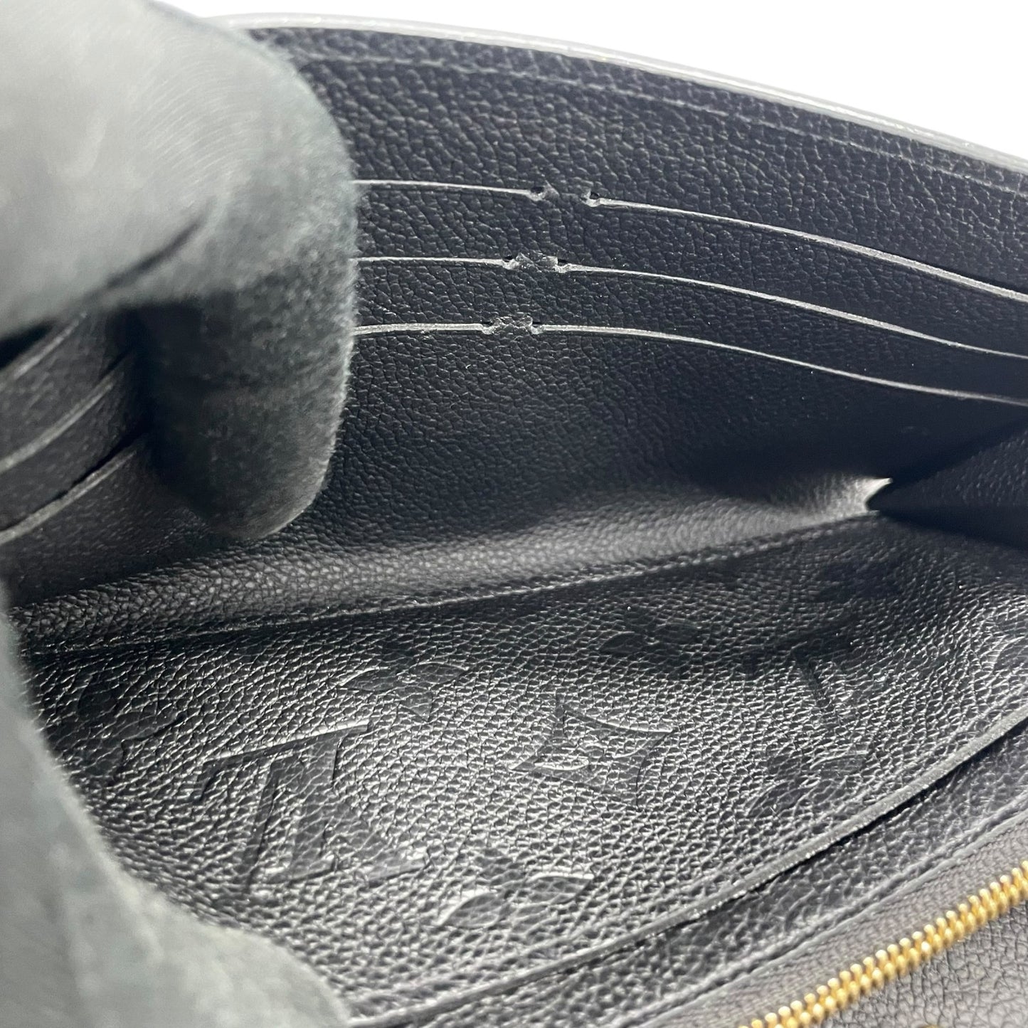 美品 LOUIS VUITTON ルイヴィトン ポルトフォイユ メティス アンプラント レザー ノワール 黒 ブラック ゴールド金具 長財布 モノグラム ロゴ M62458 レディース W2