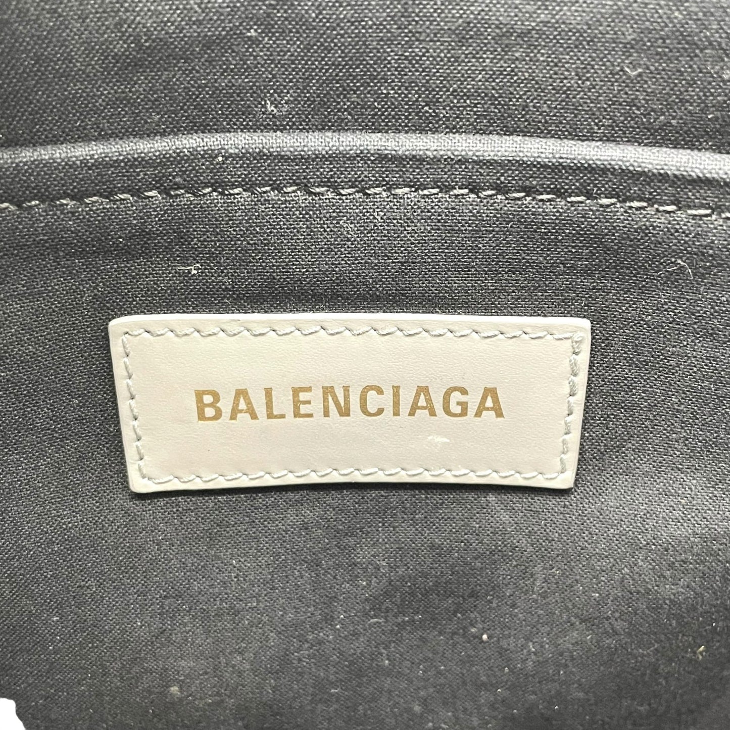 BALENCIAGA バレンシアガ ハードウェア スモール トートバッグ 2way ショルダーバッグ グレー キャンバス レザー ゴールド金具 ロゴ 671402 斜め掛け可 レディース B