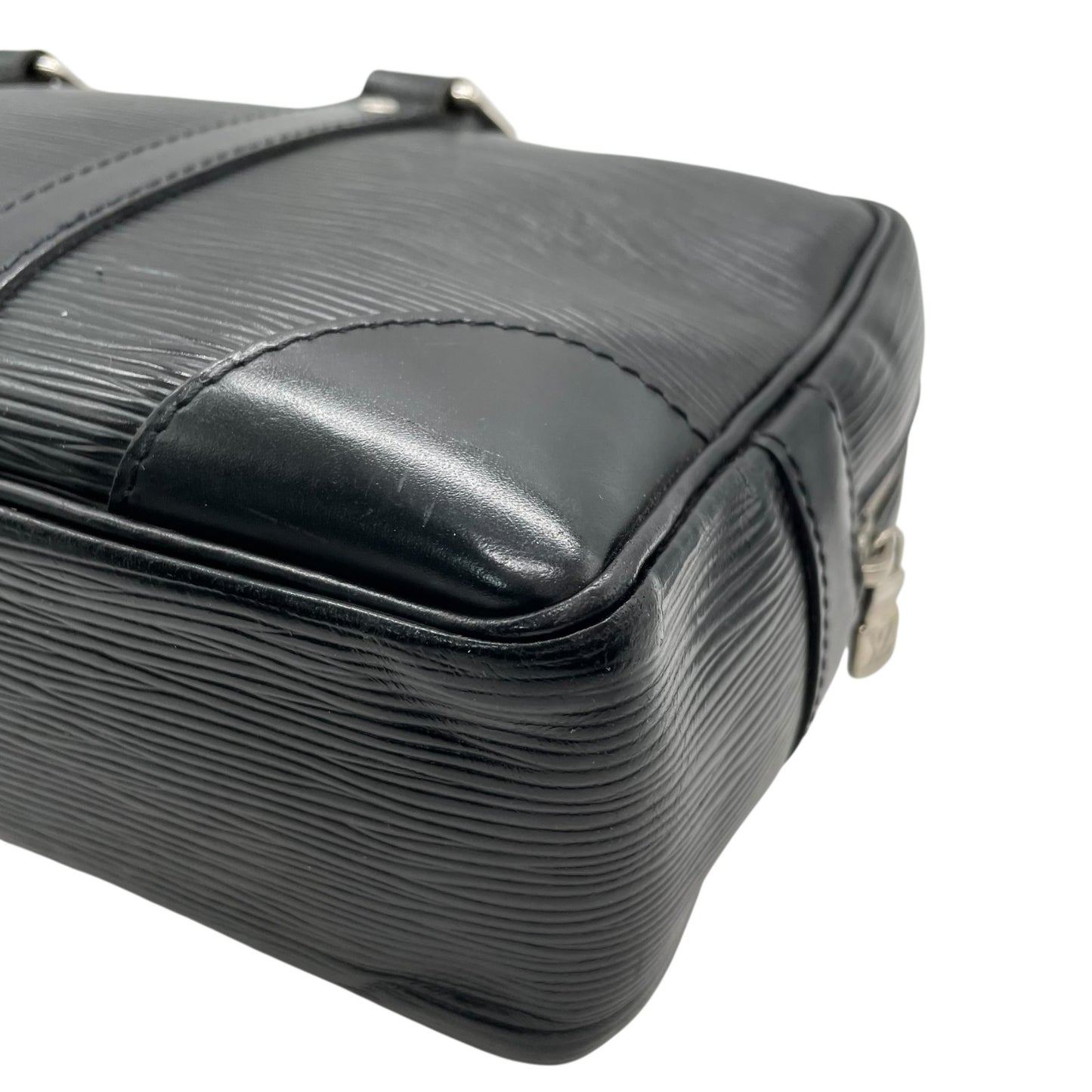 Authentic LOUIS VUITTON Epi Vivienne Lon Handbag M59112 Black Noir Silver Hardware