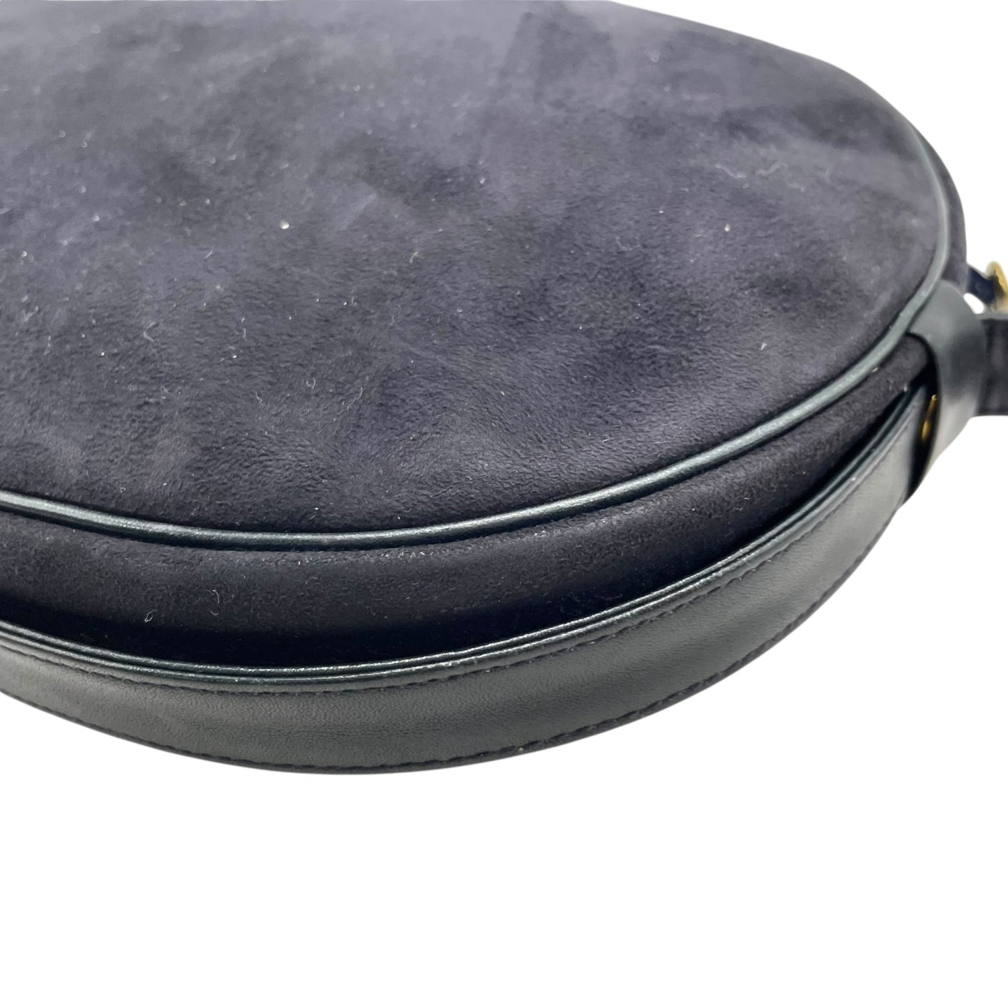 Christian Dior クリスチャンディオール ショルダーバッグ サコッシュ ネイビー 紺色 スエード×レザー Diorロゴ ゴールド金具 クロスボディ ヴィンテージ K10