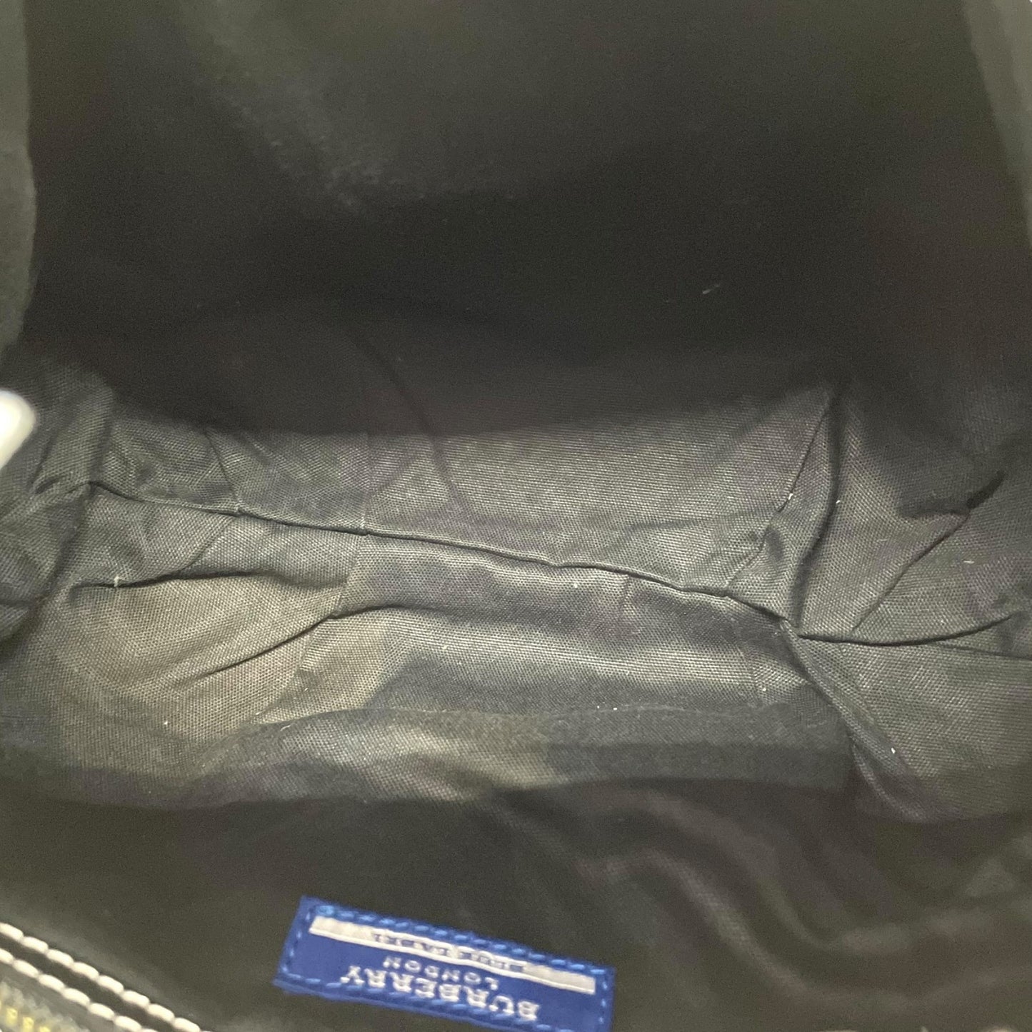 バーバリーブルーレーベル BURBERRY BLUE LABEL チェック柄 ワンショルダー ショルダーバッグ ハンドバッグ 2WAY ブラック 黒 キャンバス×レザー C4