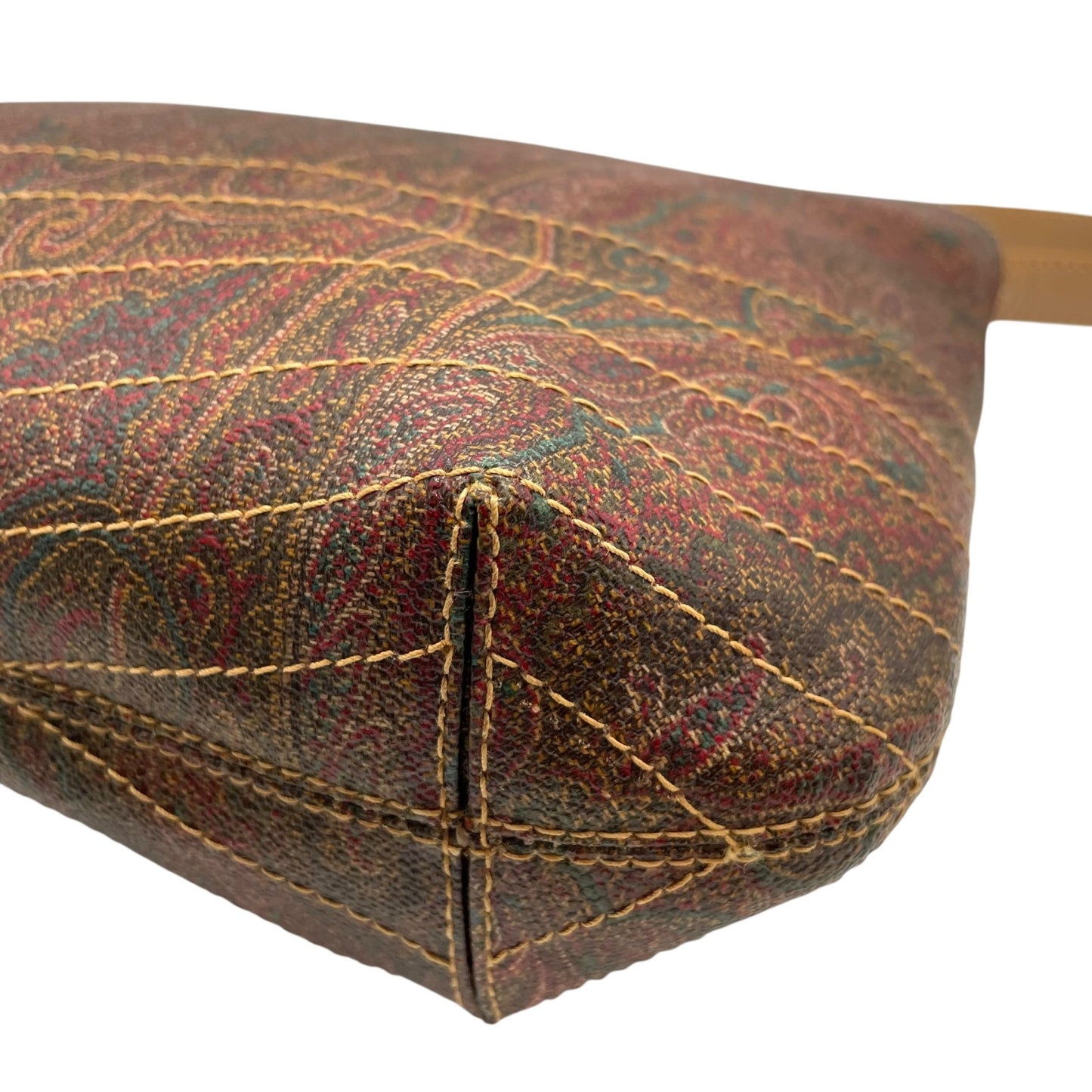 美品 エトロ ETRO ペイズリー柄 ショルダーバッグ ワンショルダー レザー ブラウン 茶色 ヴィンテージ バッグ レディース K6