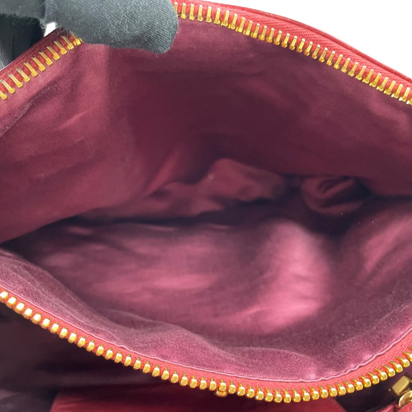 ミュウミュウ MIU MIU レザー ハンドバッグ トートバッグ ピンク ヴィッテロ miu miu VITELLO SHINE 2way Red Tote Bag K5