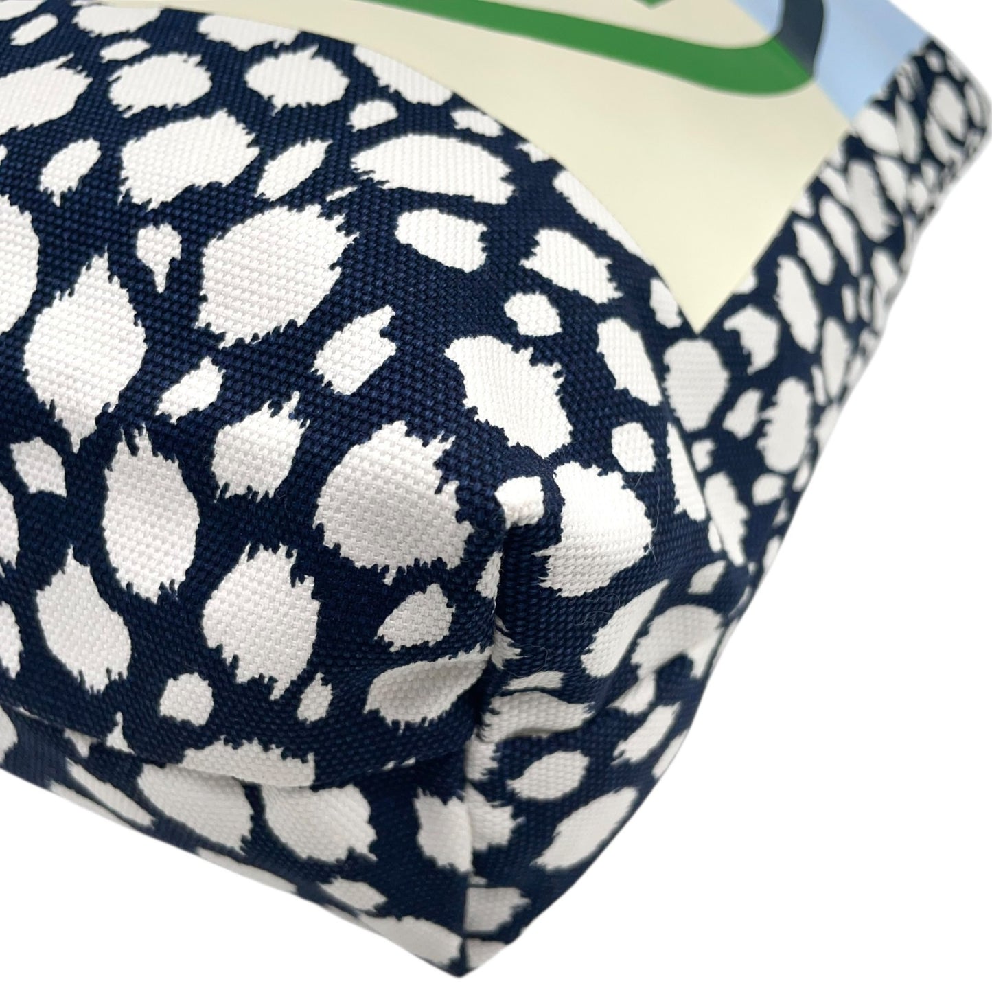 未使用級 美品 Tory Burch トリーバーチ トートバッグ キャンバス ロゴプリント ビッグロゴ ダブルTロゴ マルチカラー U8