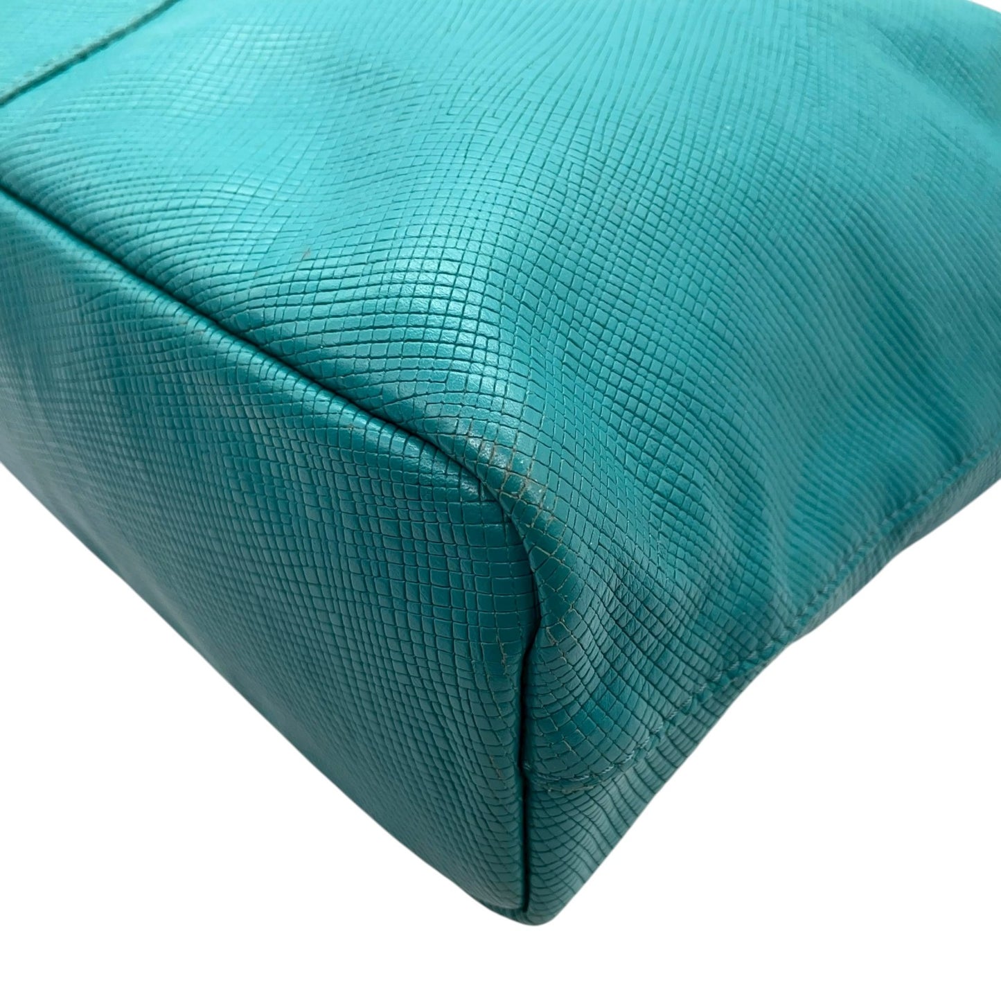 ロンシャン LONGCHAMP クアドリ レザー ホーボーバッグ ショルダーバッグ 水色 ターコイズブルー シルバー金具 U2