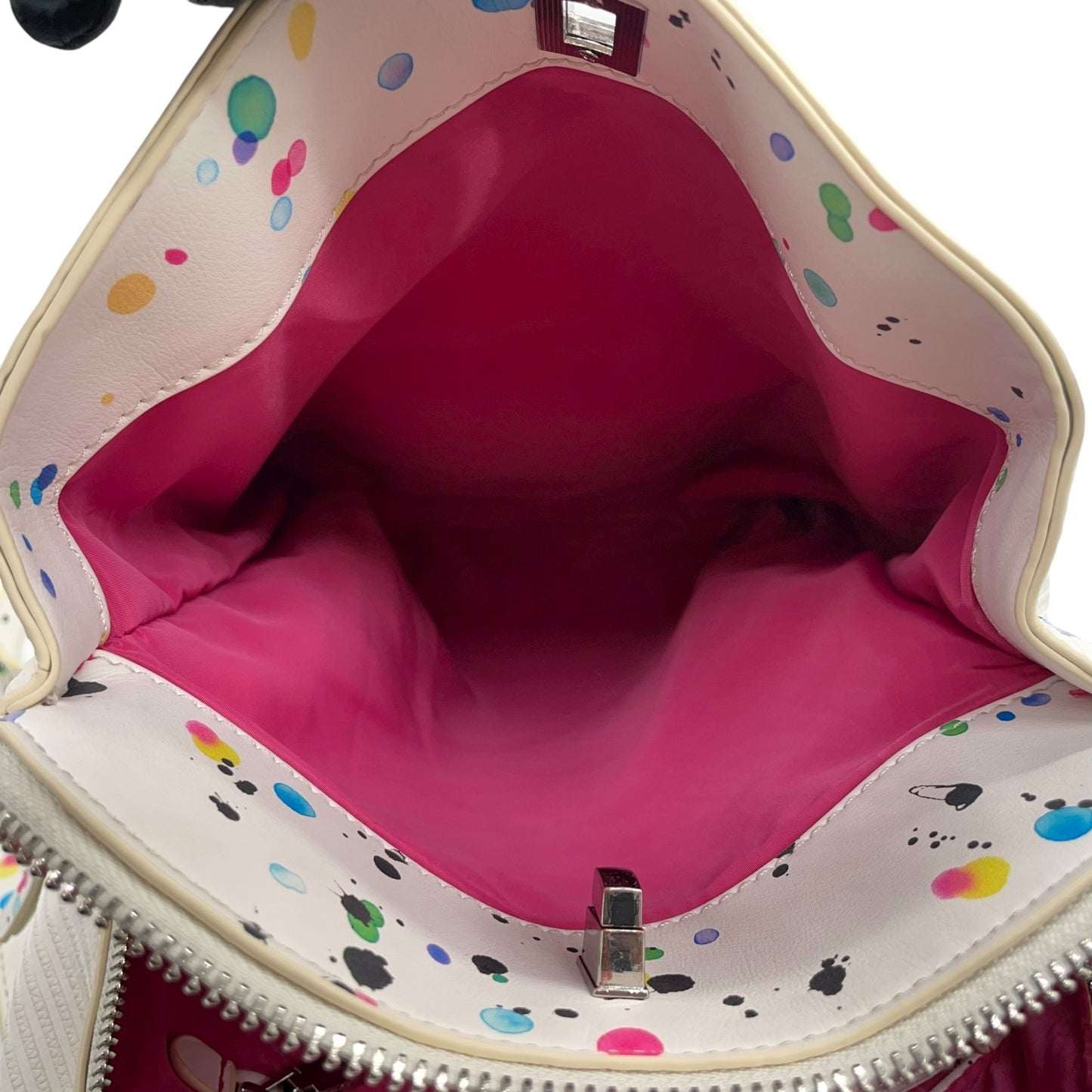 デシグアル Desigual バックパック リュック 白 ホワイト カラフル ペイント柄 マルチカラー アートデザイン S95