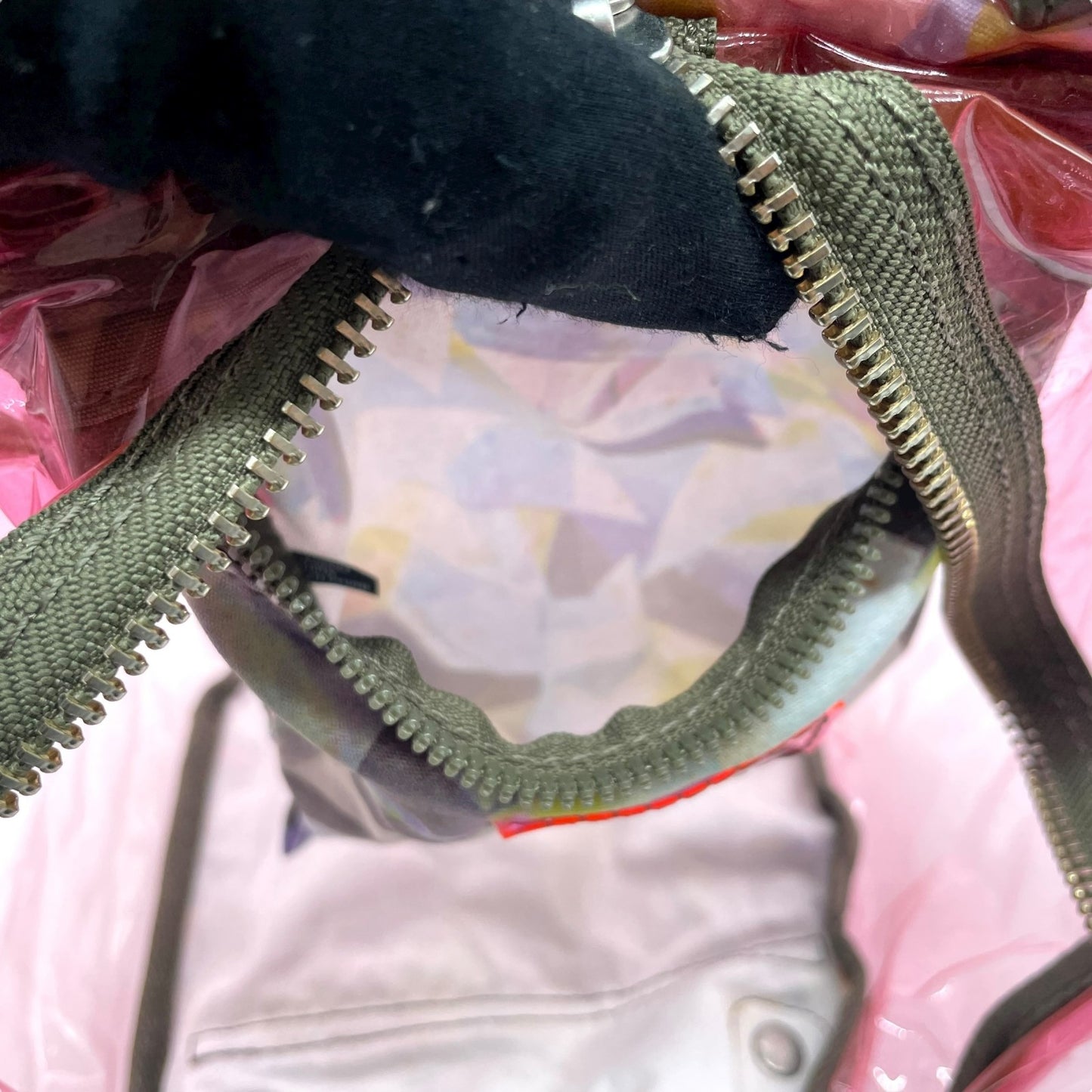 ディーゼル DIESEL PVC×ナイロン ショルダーバッグ トートバッグ ピンク レディース S95 Y2K 00s vintage