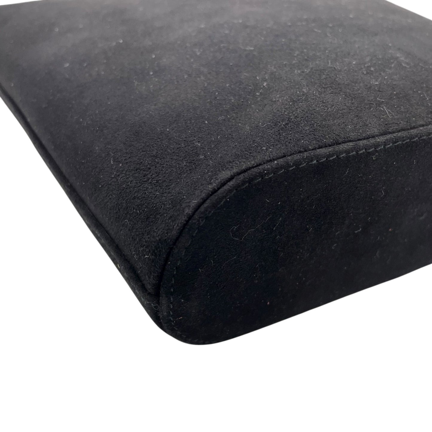 バリー BALLY スエード レザー コンビ ショルダーバッグ フラップ 黒 ブラック グレー金具 レディース C12