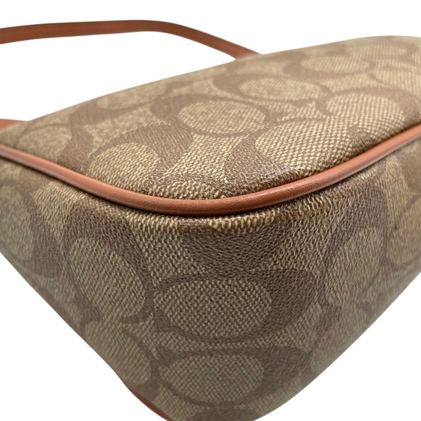 未使用級 美品 コーチ COACH シグネチャー 2WAY ショルダーバッグ ハンドバッグ ワンショルダー 2WAY 茶色 ブラウン 金金具 ゴールド金具 レディース A5