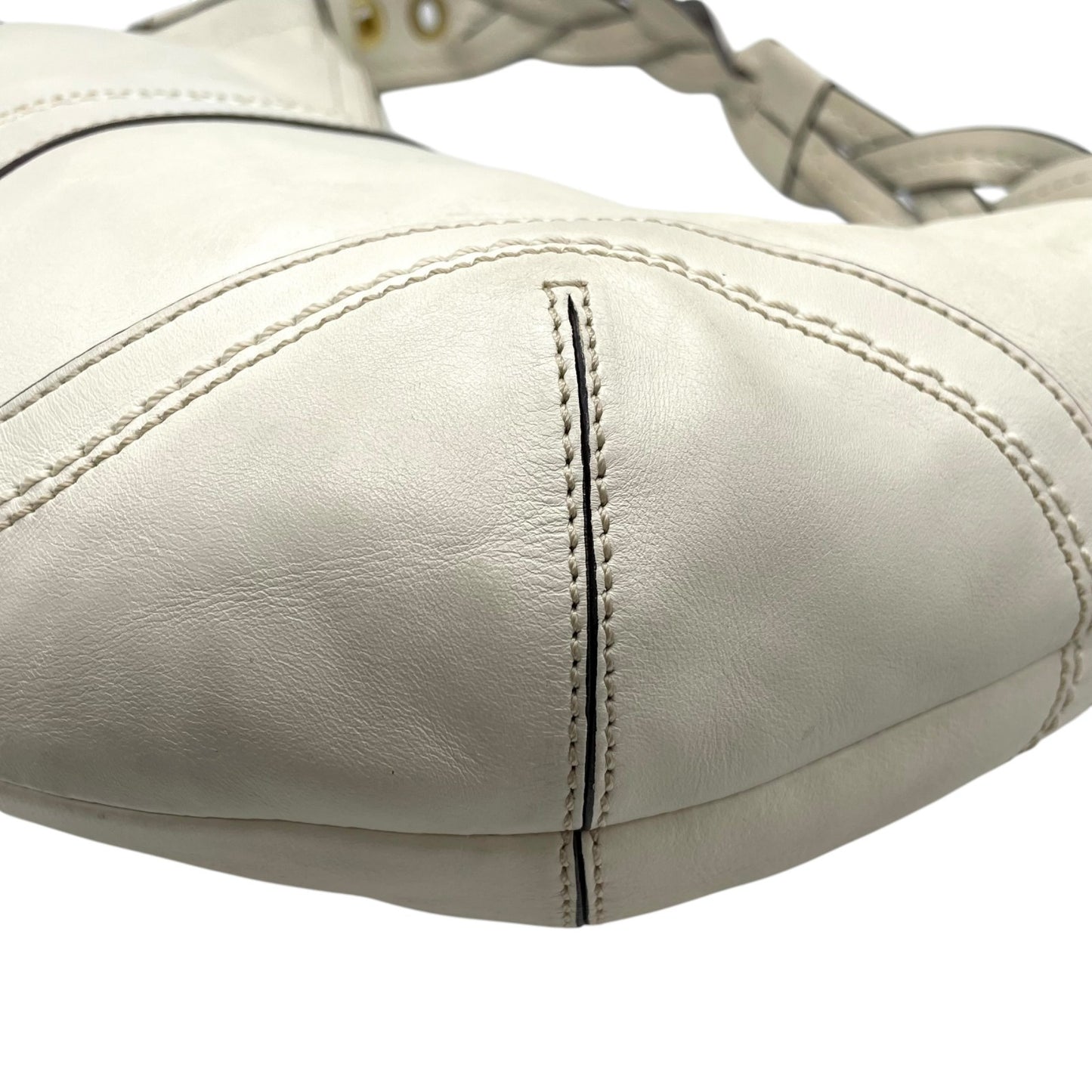 美品 コーチ COACH レザー ハンドバッグ ワンショルダーバッグ ホーボー 10043 ベージュ 金金具 ゴールド金具 Y2K 00s vintage C4