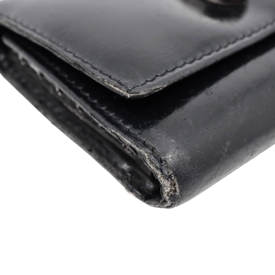 カルティエ Cartier マストライン パンテール キーケース 6連 黒 ブラック シルバー レザー 銀金具 M5