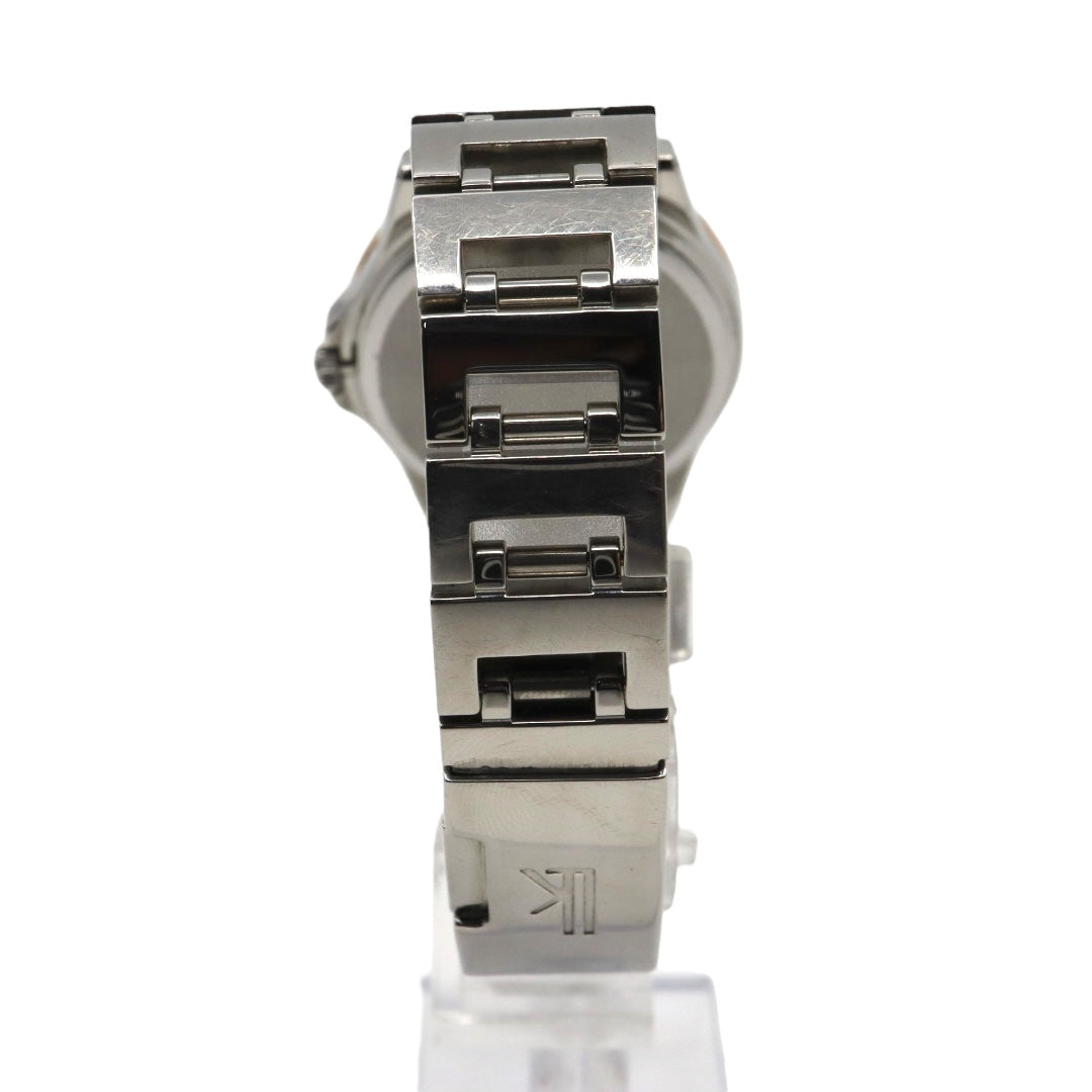 美品 【電池交換済】セイコー ルキア 腕時計 5Y89-0B30 レディース クオーツ デイデイト カレンダー 24時間計 シルバー ピンクゴールド コンビカラー ビジネス フォーマル ドレスウォッチ エレガント 上品 オフィス 日本製 クリーニング済み G2