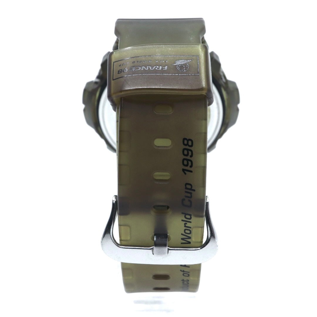 【未使用級/電池交換済】カシオ G-SHOCK DW-6900WF 1998 FIFAワールドカップ フランス大会 限定モデル 腕時計 メンズ デジタル スケルトン カーキ 20気圧防水 ストリート カジュアル ヴィンテージ クリーニング済み G2