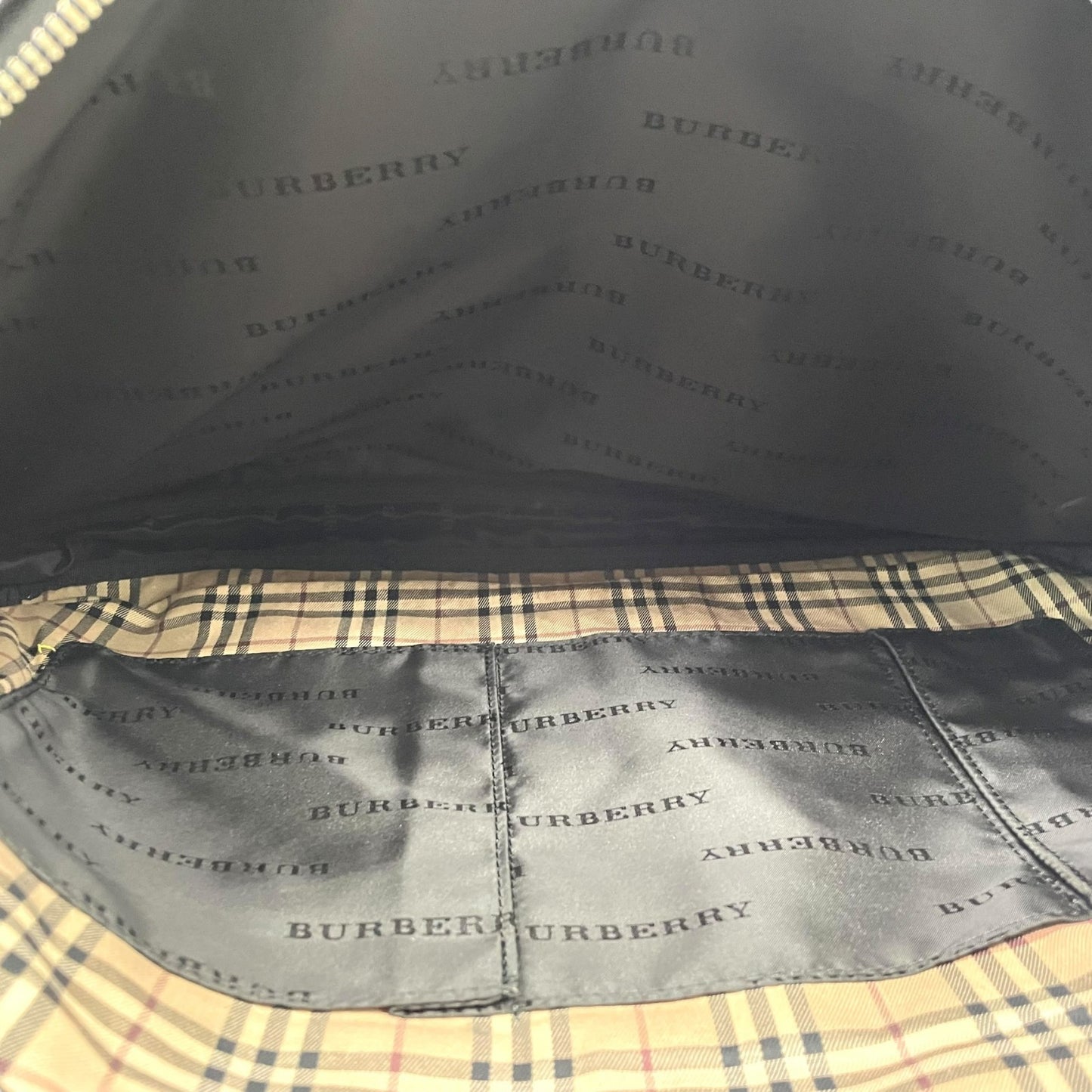 バーバリー BURBERRY ビジネスバッグ ブリーフケース ナイロン×レザー 黒 ブラック シルバー金具 2WAY メンズ E