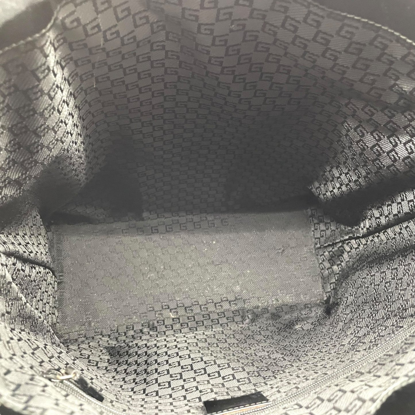 グッチ GUCCI トートバッグ ハンドバッグ ネイビー ブラック キャンバス パテントレザー 手提げ メンズ ゴールド金具 ストライプ E