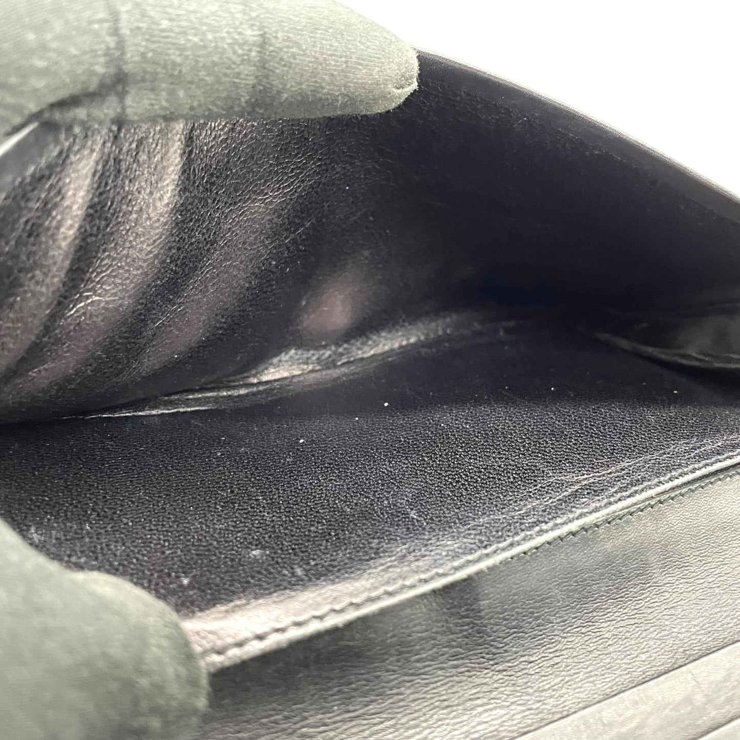 グッチ GUCCI 二つ折り 長財布 黒 ブラック キャンバス レザー ゴールド金具 ロゴ 総柄 メンズ レディース M5