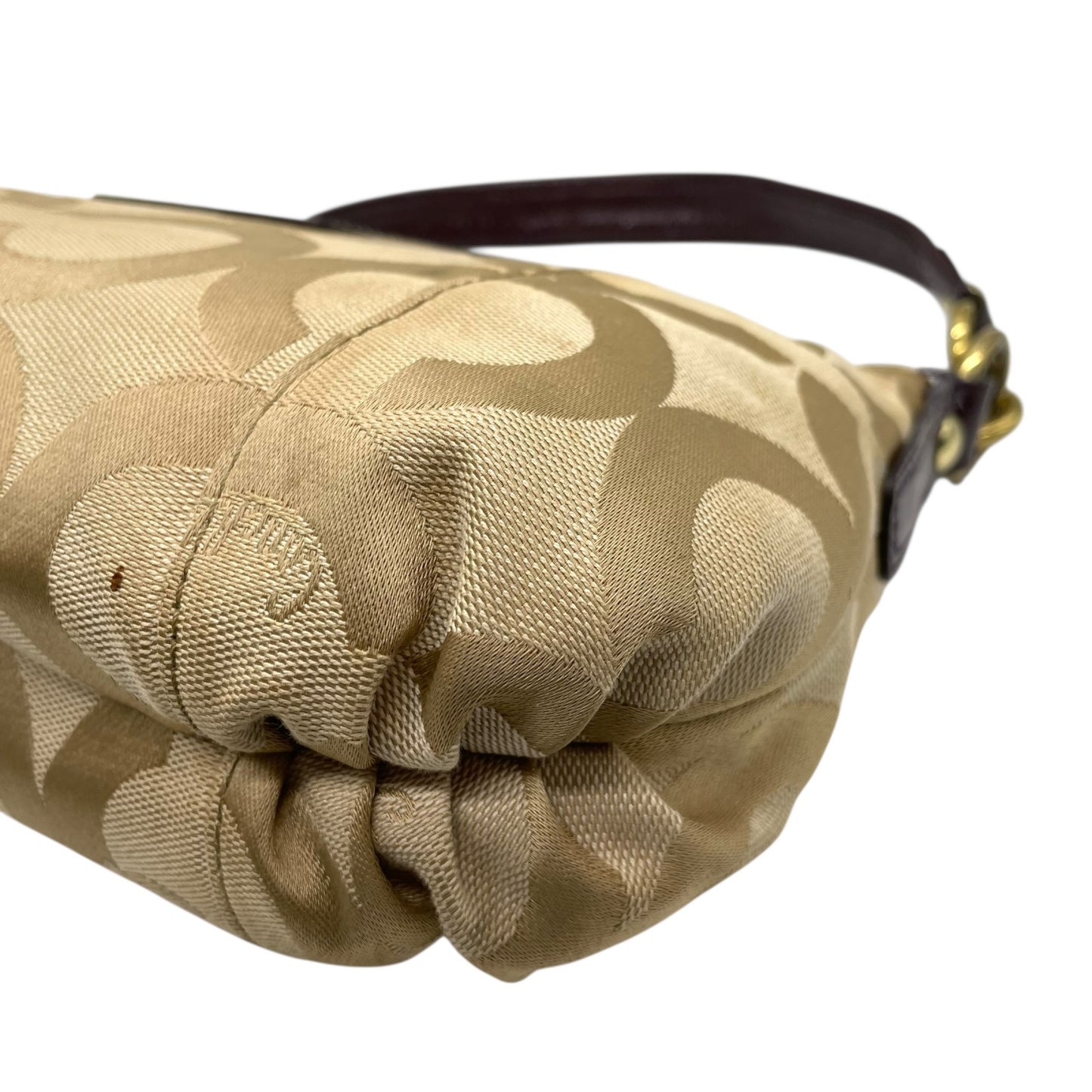 コーチ COACH 2WAY ハンドバッグ ショルダーバッグ ポピー オプアート シグネチャー ベージュ マルチカラー キャンバス ゴールド金具 ロゴチャーム付き 手提げ 斜め掛け可 レディース T1