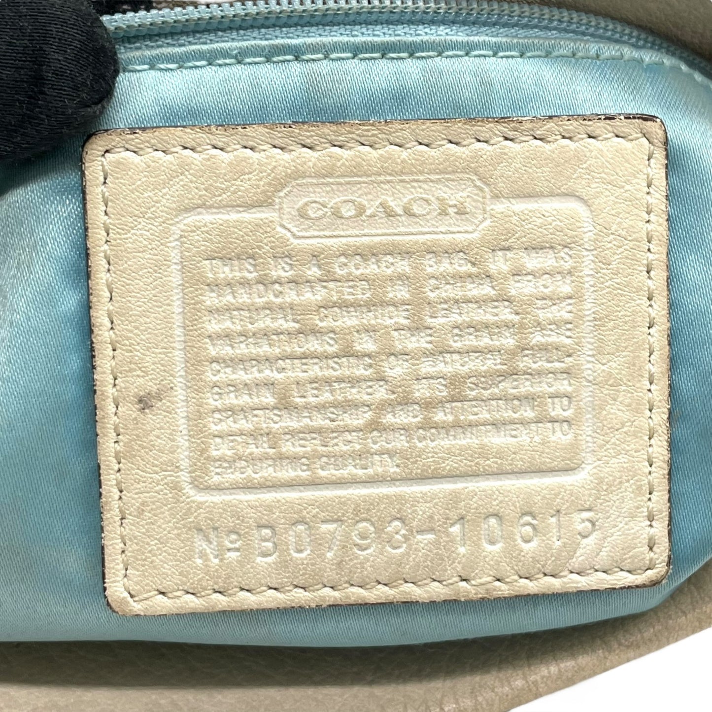 COACH コーチ カーリー ショルダーバッグ ワンショルダー セミショルダー ハンドバッグ レザー アイボリー ブラウン 茶 ゴールド金具 10615 ターンロック ベルト 肩掛け可 レディース T4