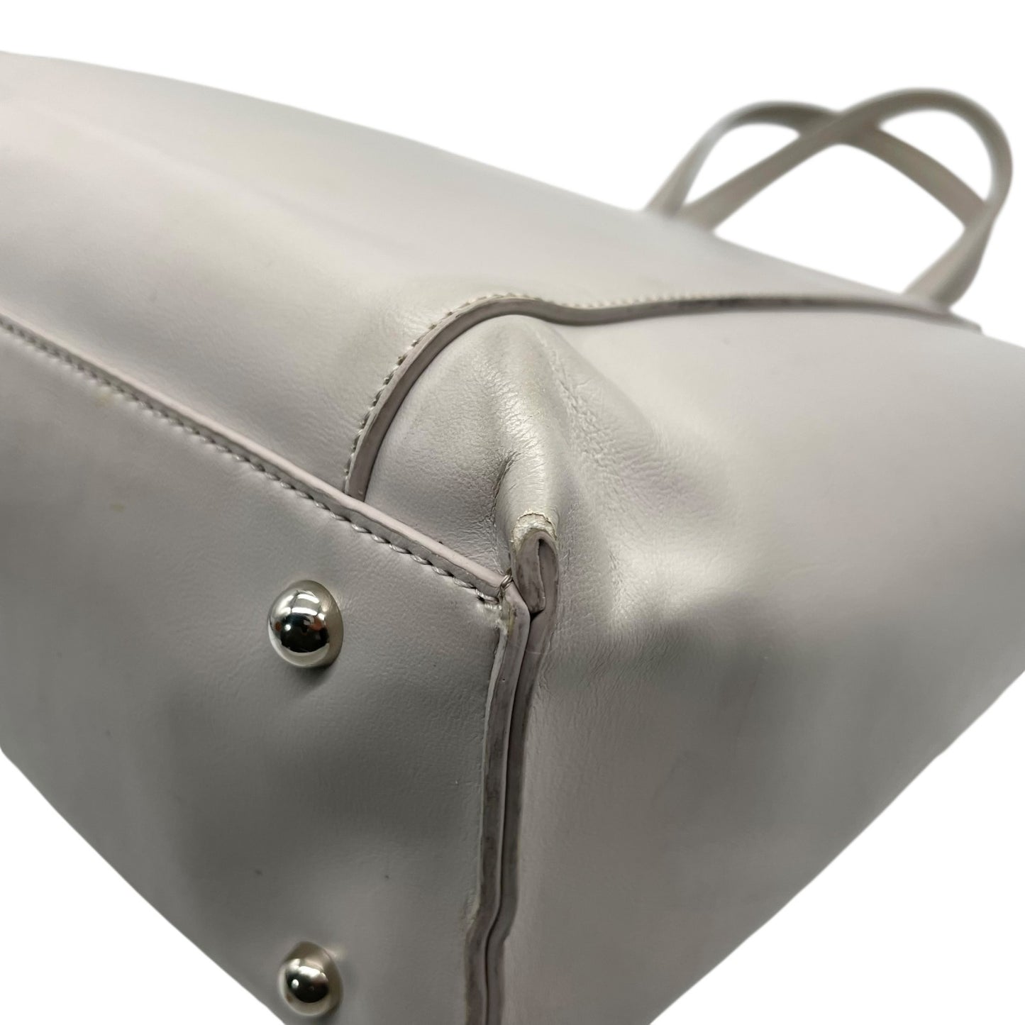 23区 Vingt-trois arrondissements トートバッグ グレー レザー シルバー金具 肩掛け可 A4収納可 上品 シンプル ビジネス 通勤 通学 レディース U11