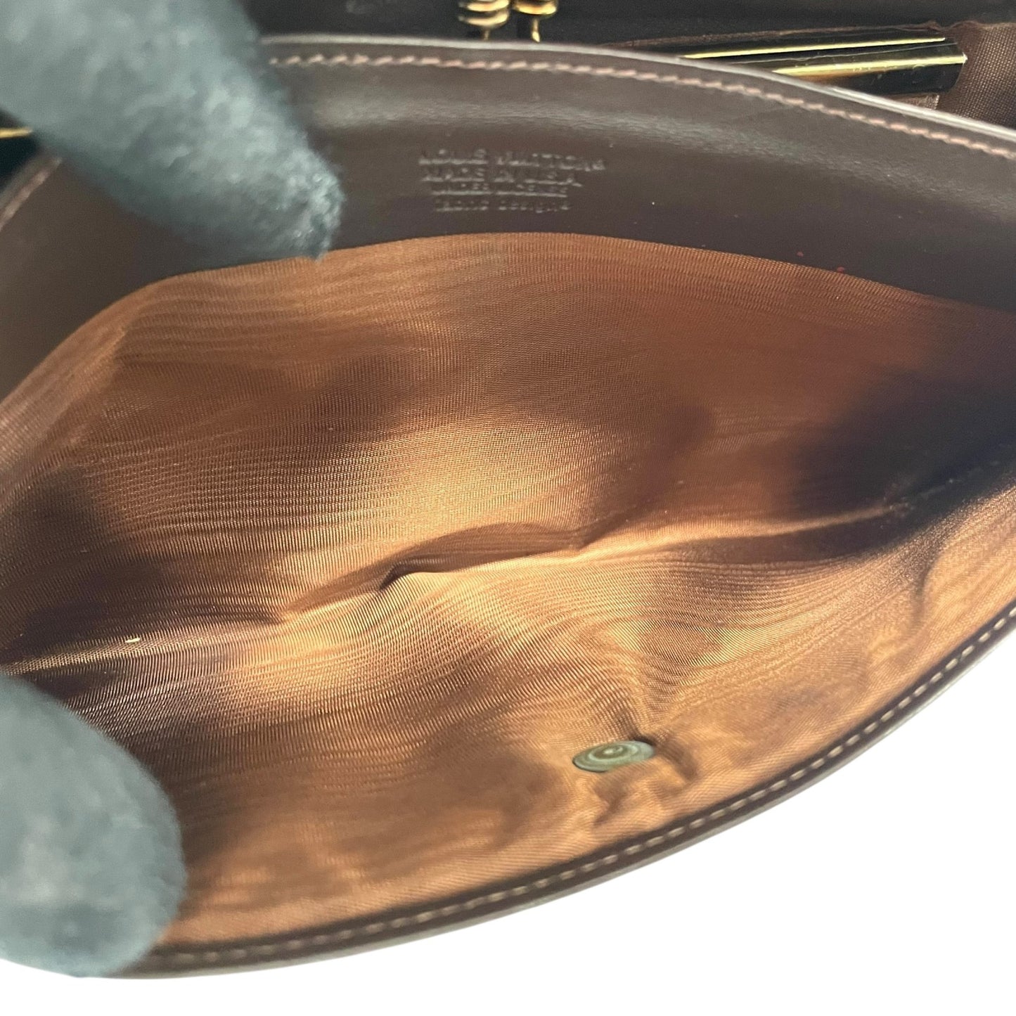 ルイヴィトン LOUIS VUITTON LV モノグラム 長財布 フラップ 茶色 ブラウン PVC レザー メンズ レディース W5