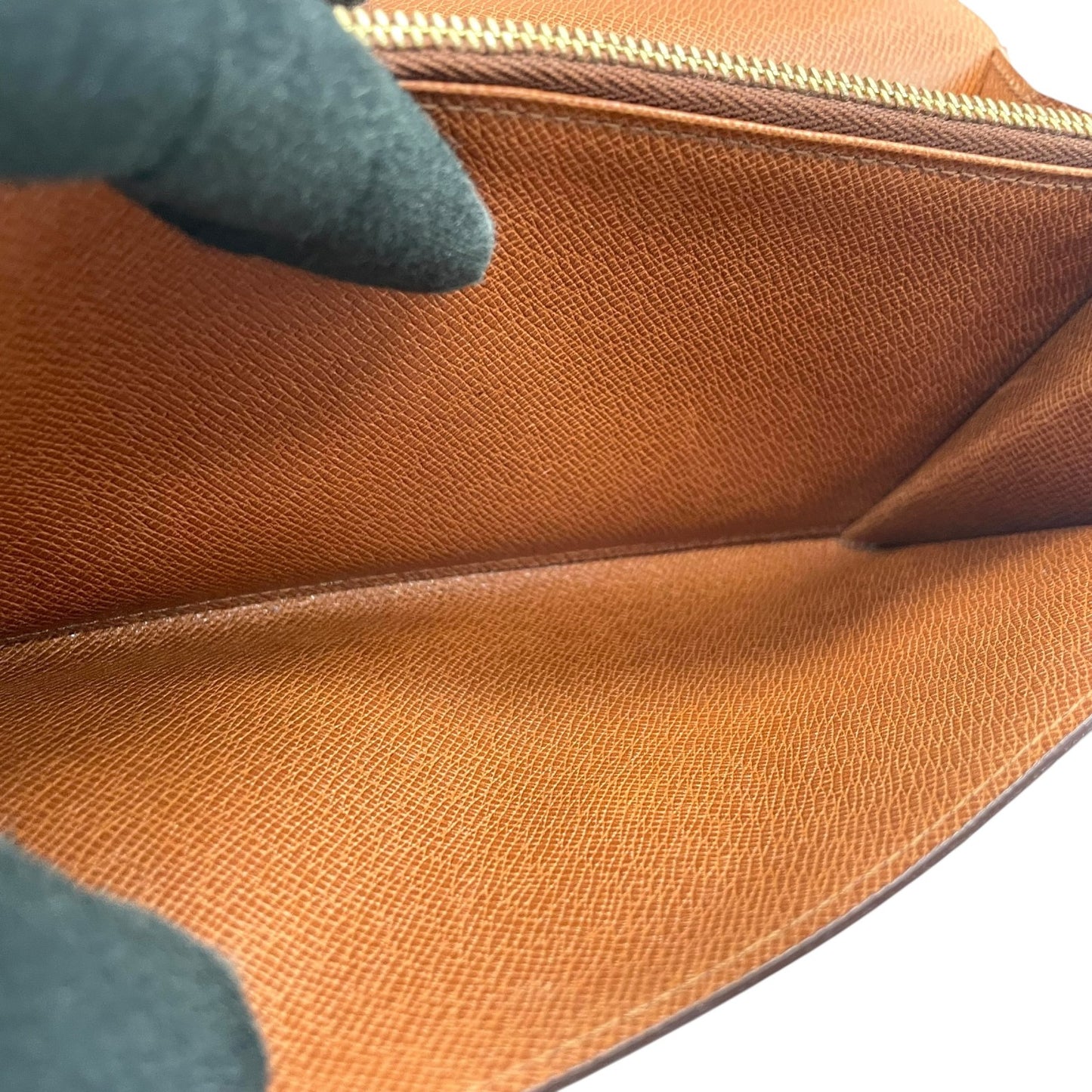 美品 ルイ・ヴィトン LOUIS VUITTON LV モノグラム ポルトフォイユ サラ 長財布 M61734 茶色 ブラウン 金金具 ゴールド金具 シリアル刻印 W1