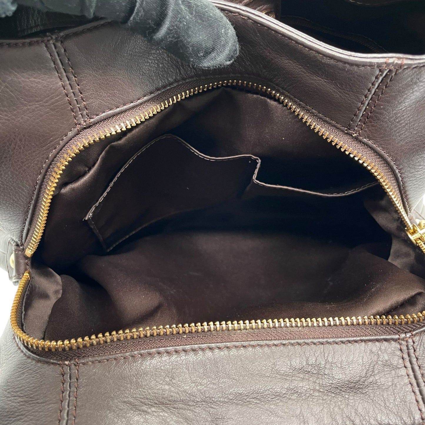 コーチ COACH ハンドバッグ キャンベル F24686 ダークブラウン オールレザー ベルトデザイン ゴールド金具 斜め掛け可 レディース U17