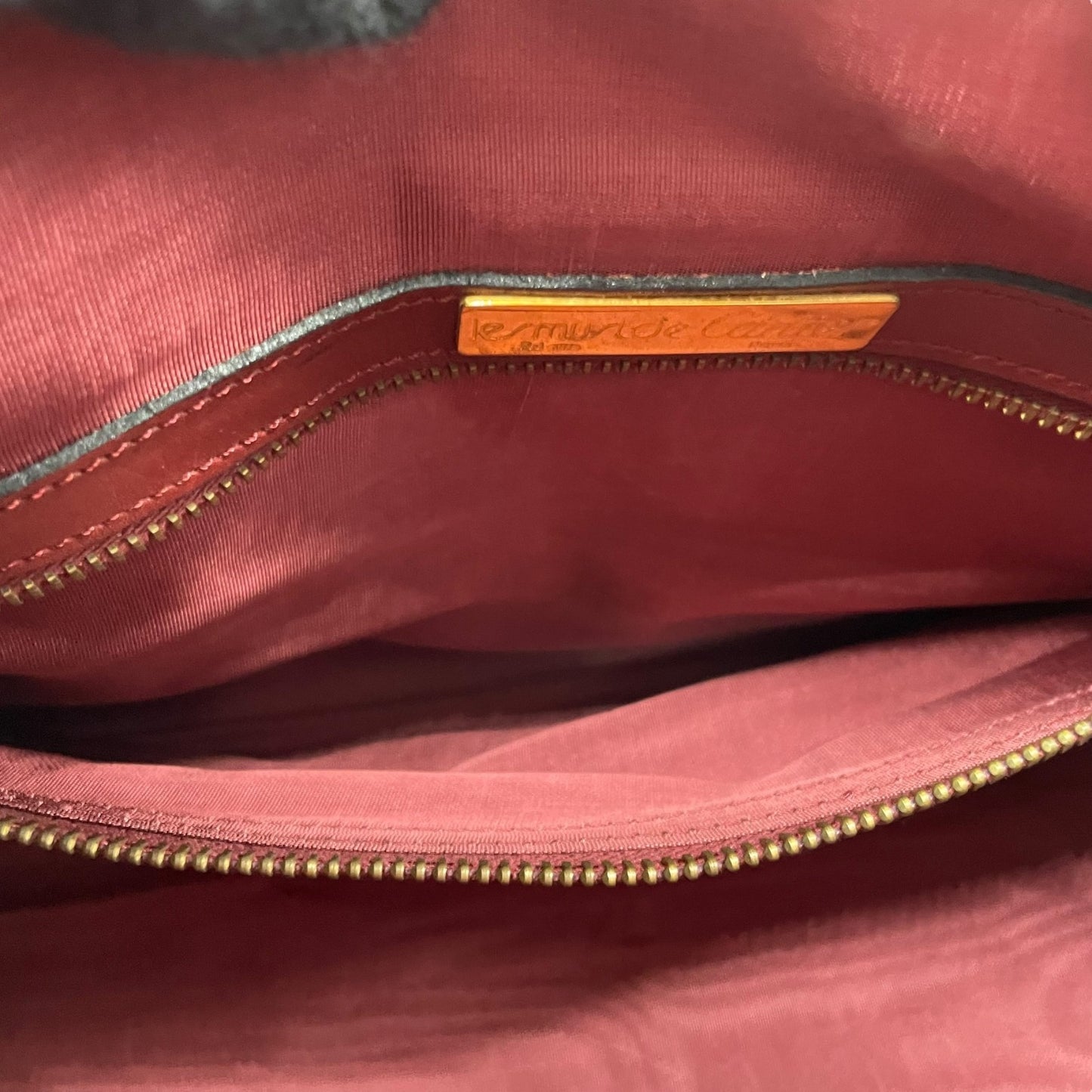 カルティエ Cartier マストライン ハンドバッグ ミニボストン ボルドー ワインレッド 赤 レザー ゴールド金具 2Cモチーフ 南京錠 レディース B