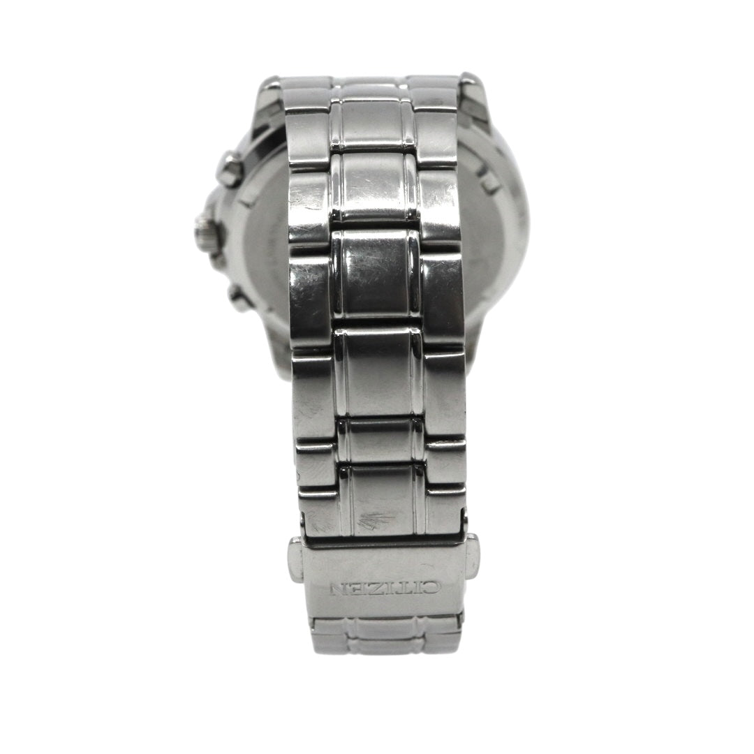 citizen シチズン クオーツ クロノグラフ 腕時計 0510-K002320 ブラック文字盤 ステンレススチール 10気圧防水 メンズ G8