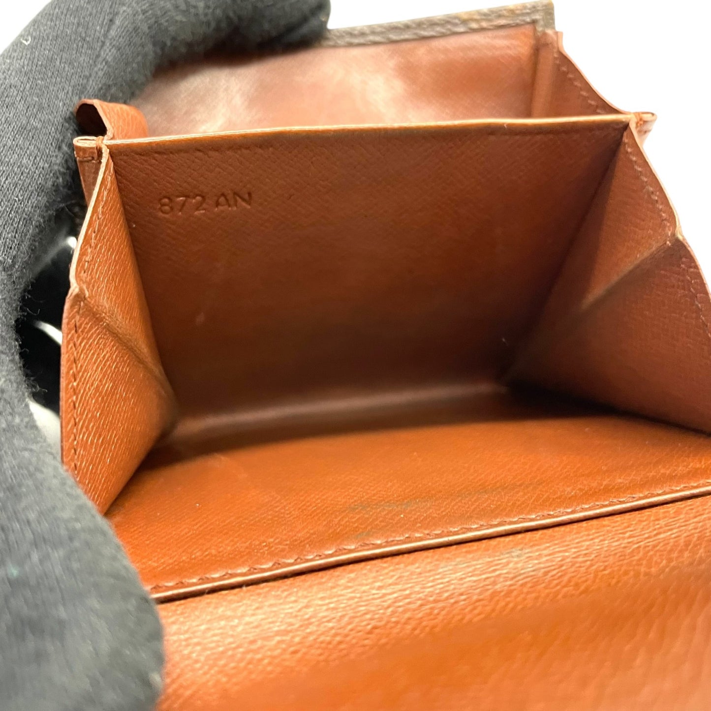 LOUIS VUITTON ルイヴィトン 三つ折り財布 ポルトモネビエ モノグラム M61660 Wホック ブラウン PVC レザー M4