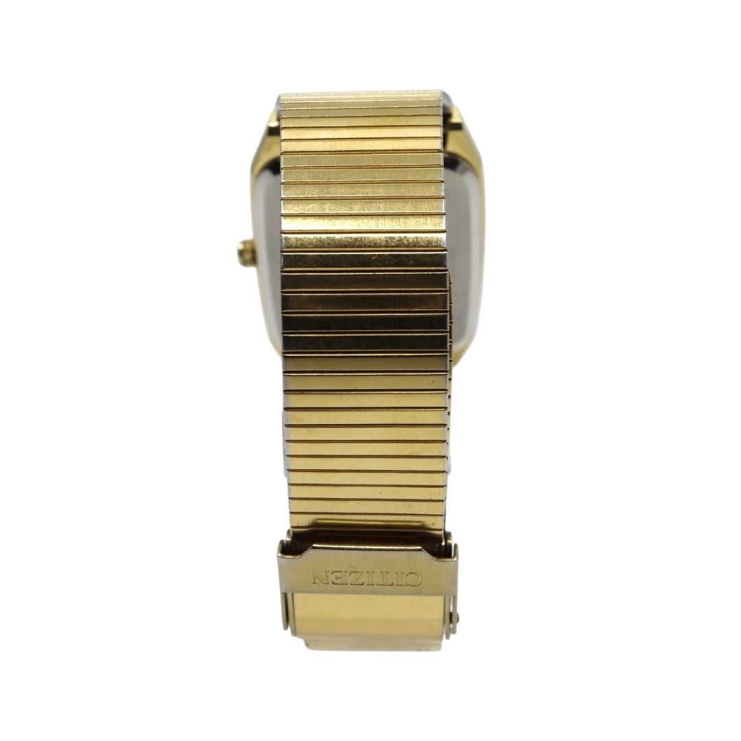 CITIZEN シチズン クォーツ 腕時計 ゴールドカラー レクタンギュラー ステンレス メンズ レディース アナログ G11