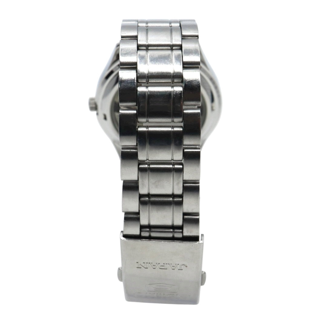 SEIKO セイコー 5 自動巻き メンズ腕時計 ブラウン文字盤 デイデイト ステンレス 裏スケルトン 7S26 Made in Japan G11