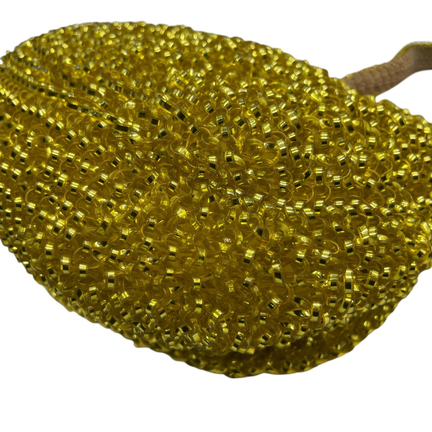 【美品】ANTEPRIMA アンテプリマ ワイヤーバッグ ワイヤーショルダー バッグ イエロー ワンショルダー きらめき 手編み 立体デザイン K10