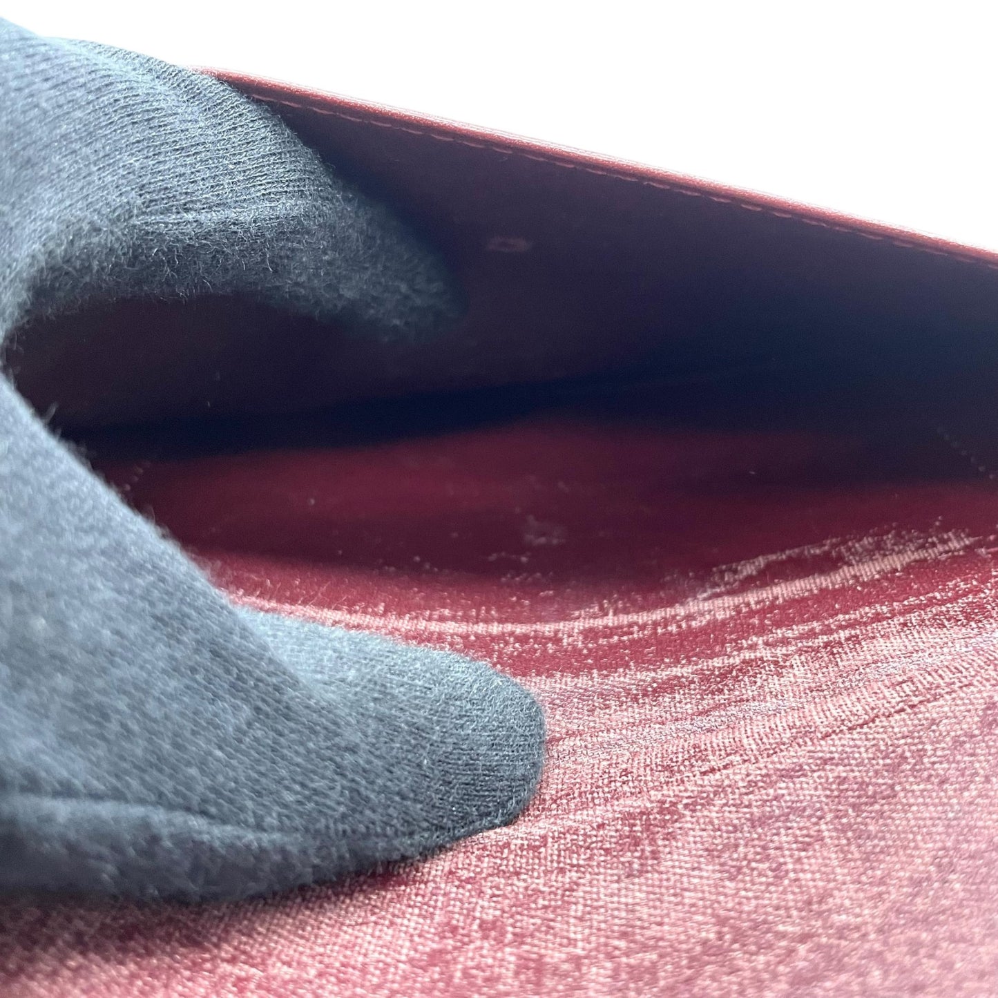 Cartier カルティエ ボルドー レザー クラッチバッグ ゴールドロゴ ヴィンテージ 1980s 1990s 上品 パリ クラシック K7