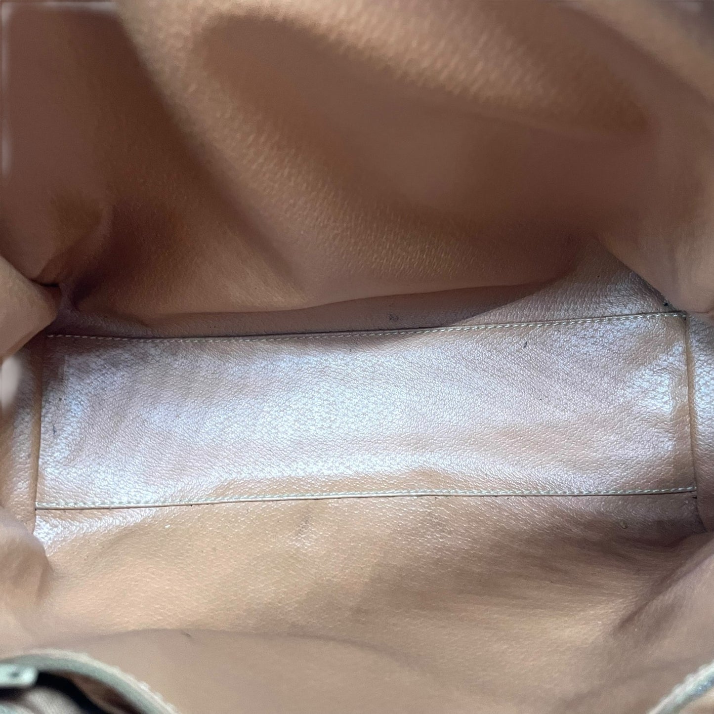 Authentic CELINE Vintage Macadam Handbag Brown PVC Leather Gold Hardware Logo Women's