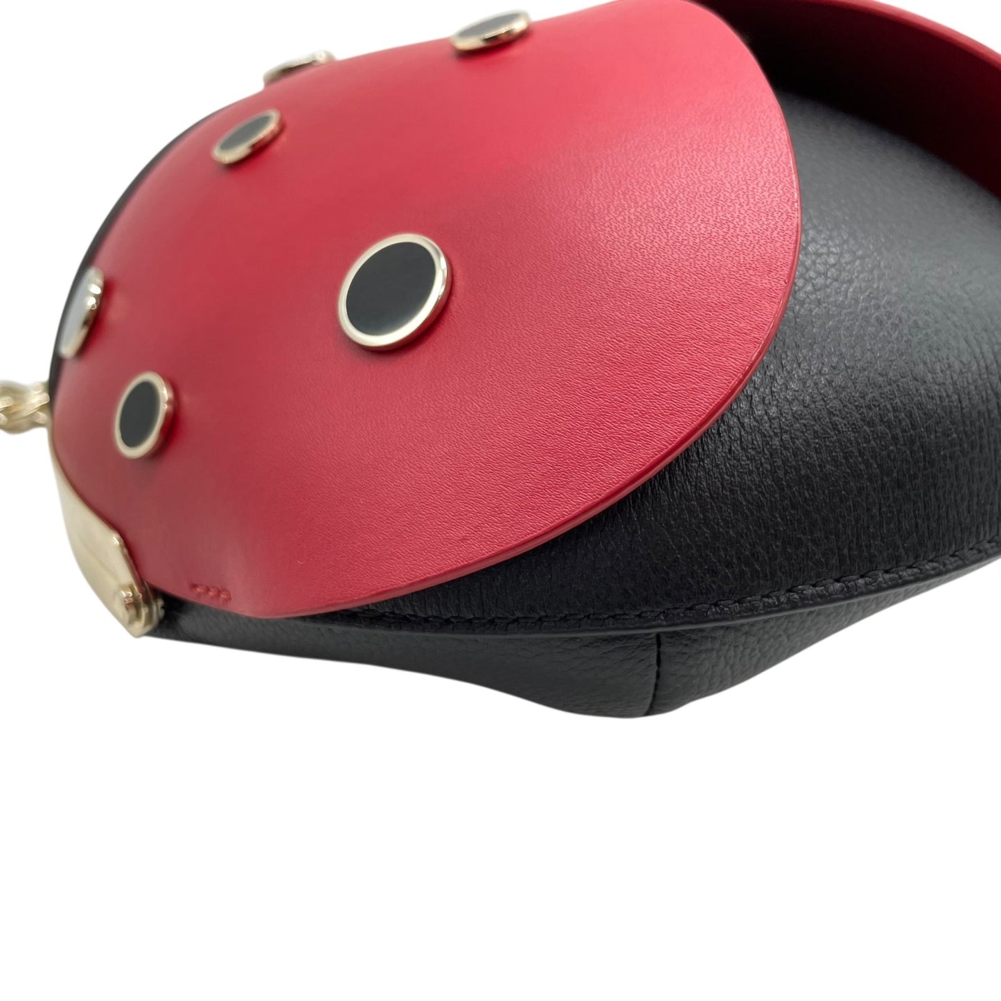 激レア 極美品 Kate Spade ケイトスペード Ladybug 3D てんとう虫 ショルダーバッグ クロスボディ 赤 レッド 黒 ブラック レザー ゴールド金具 チェーンショルダー レディース K8