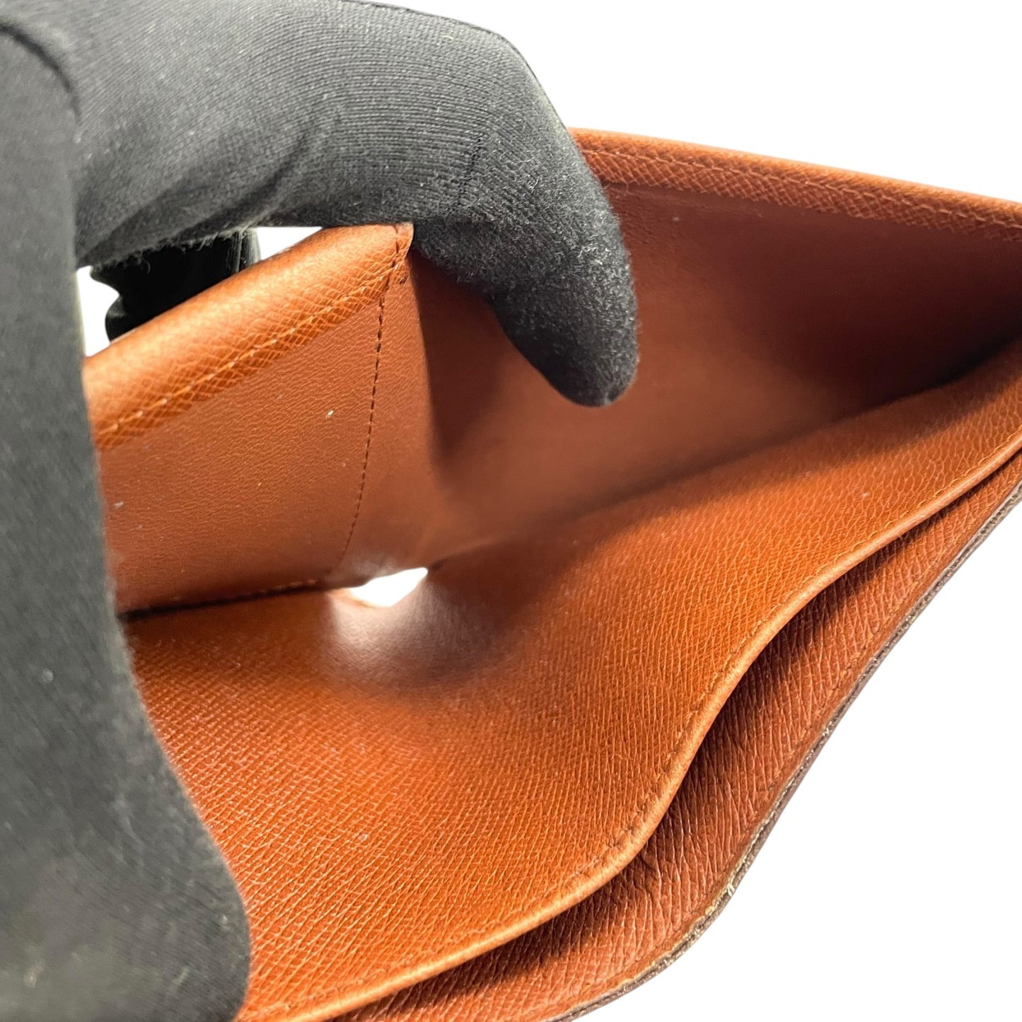 LOUIS VUITTON ルイヴィトン モノグラム ポルトフォイユ・マルコ 二つ折り財布 茶 ブラウン PVC レザー ゴールド金具 M61675 メンズ レディース M4