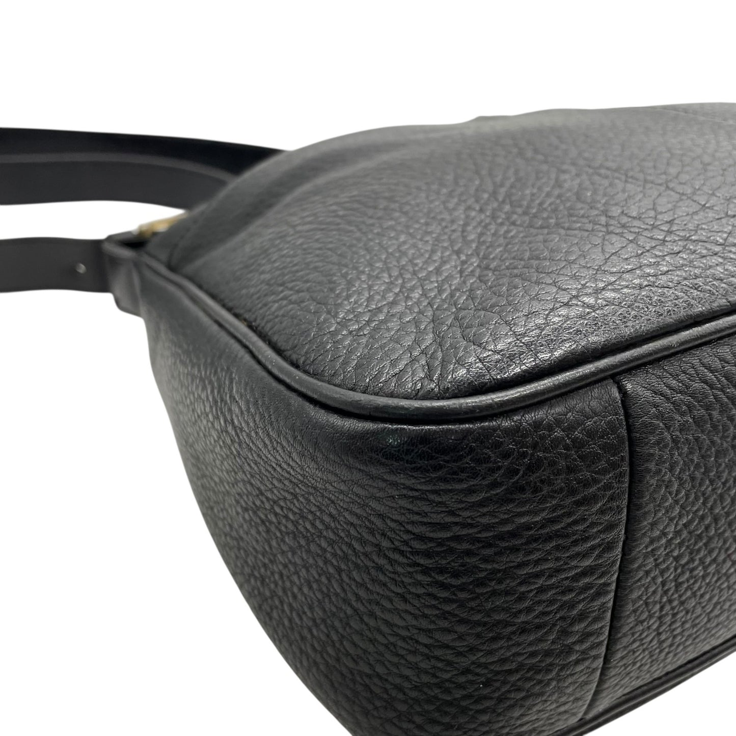 美品 BURBERRY バーバリー ショルダーバッグ ラウンドトート 黒 ブラック レザー ゴールド金具 ノバチェック 斜め掛け可 レディース S97