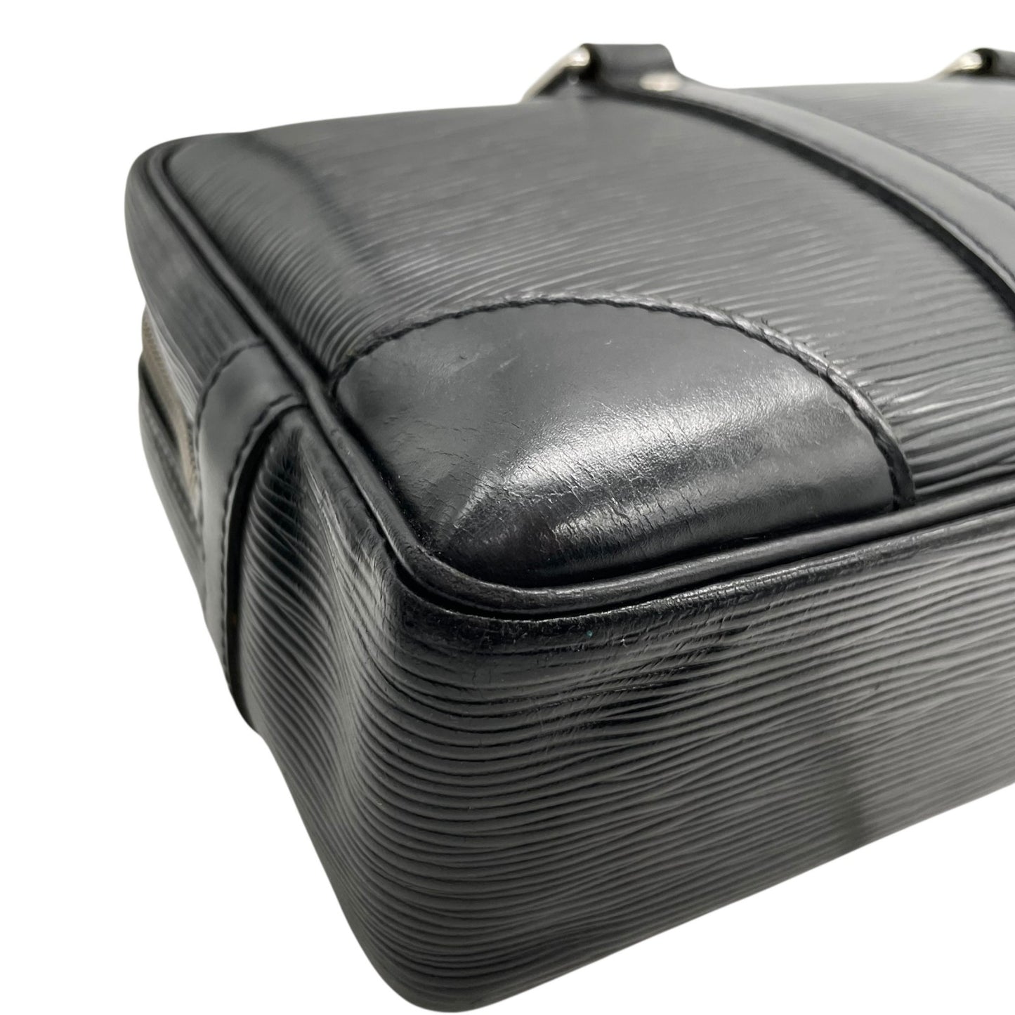 Authentic LOUIS VUITTON Epi Vivienne Lon Handbag M59112 Black Noir Silver Hardware