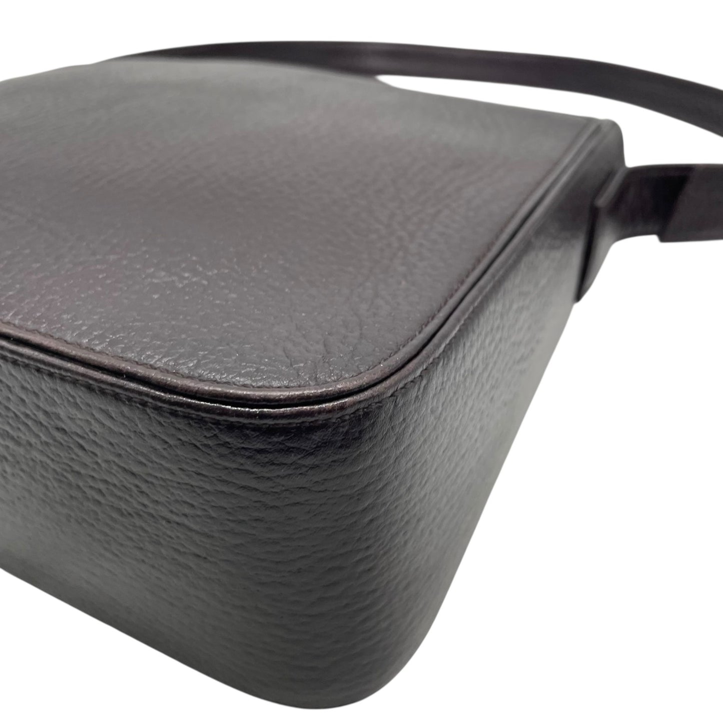 美品 Yves Saint Laurent イヴ・サンローラン ショルダーバッグ ワンショルダー レザー ブラウン 茶色 ロゴ ハート金具 フラップ ヴィンテージ オールド アーカイブ B