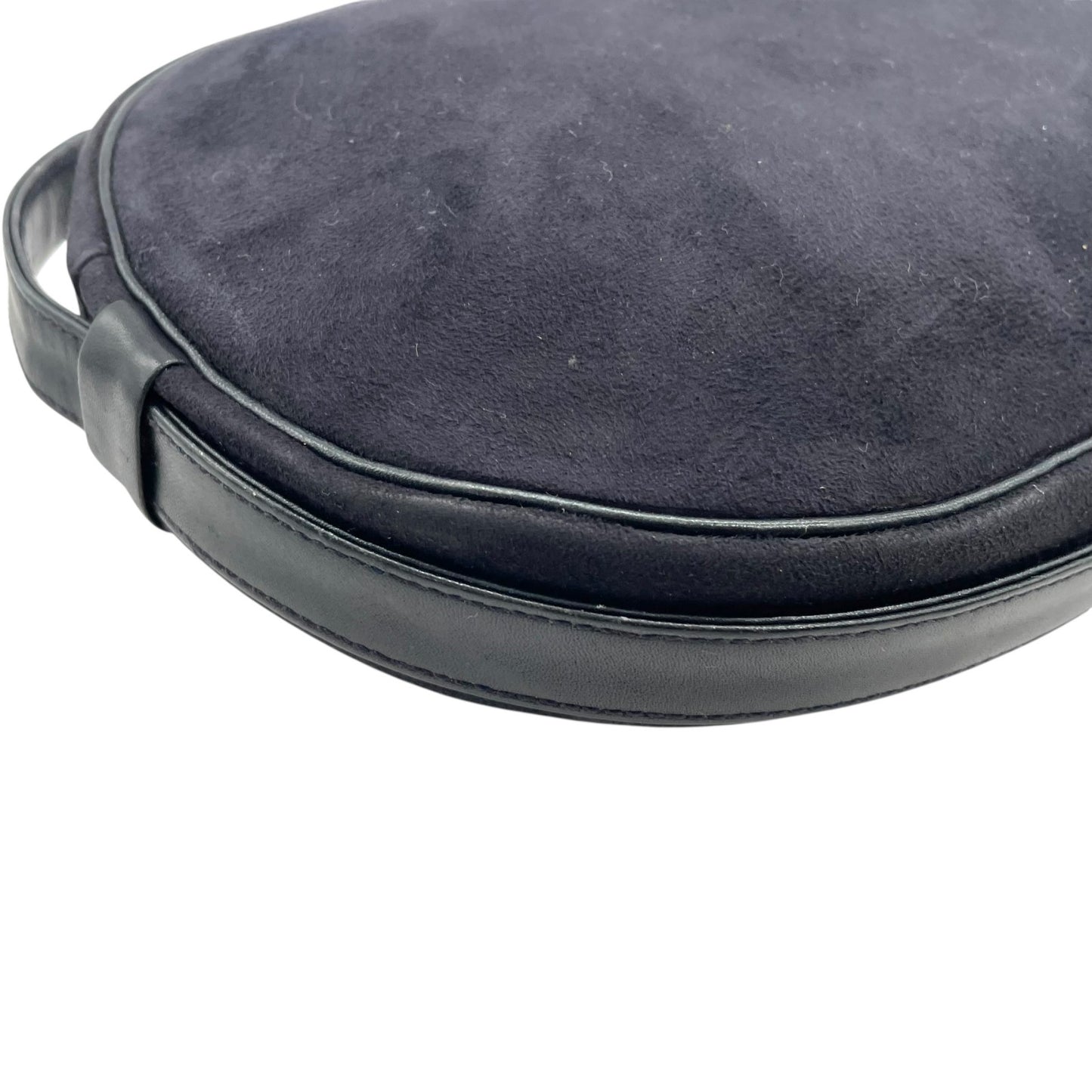 Christian Dior クリスチャンディオール ショルダーバッグ サコッシュ ネイビー 紺色 スエード×レザー Diorロゴ ゴールド金具 クロスボディ ヴィンテージ K10