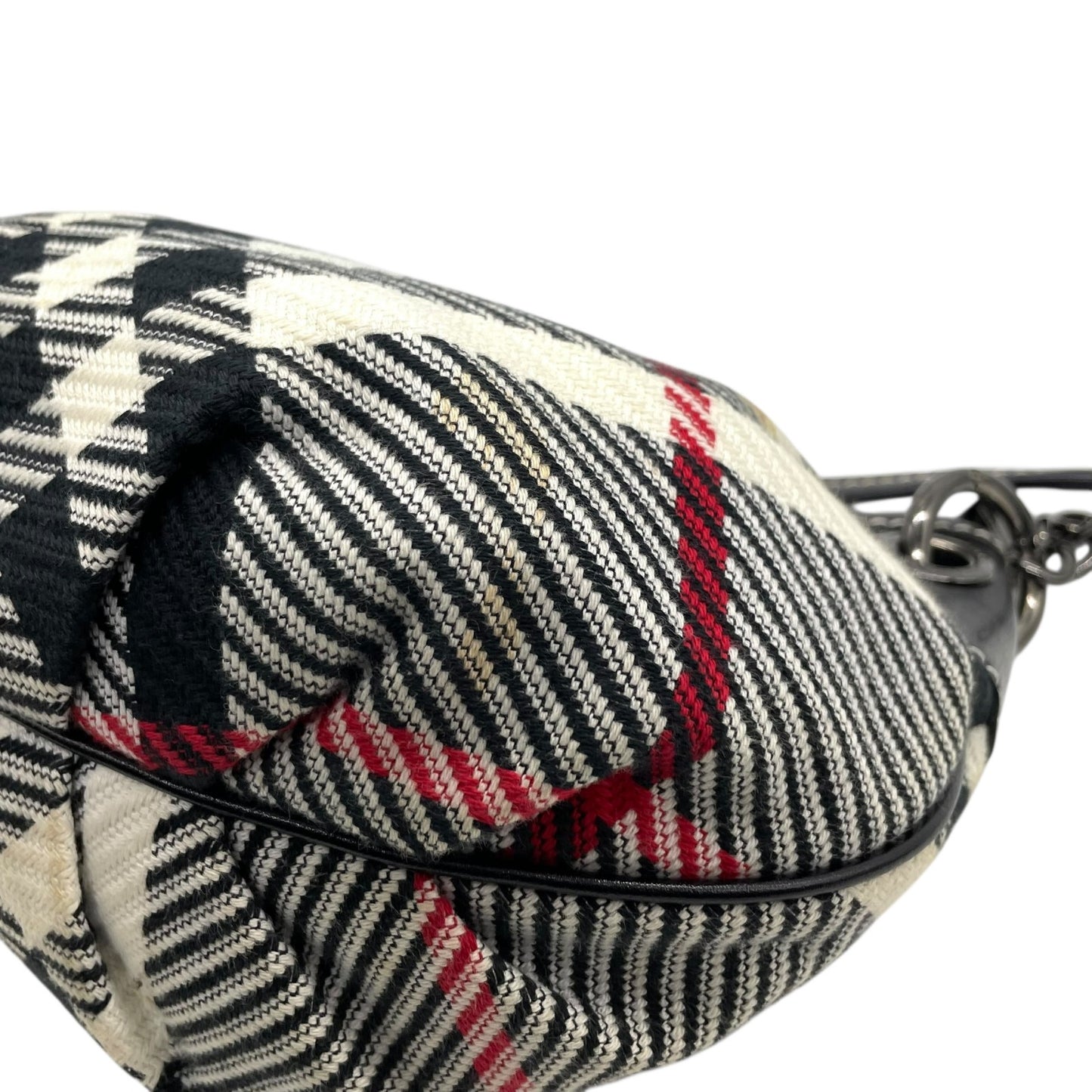 バーバリーブルーレーベル BURBERRY BLUE LABEL チェック柄 ワンショルダー ショルダーバッグ ハンドバッグ 2WAY ブラック 黒 キャンバス×レザー C4