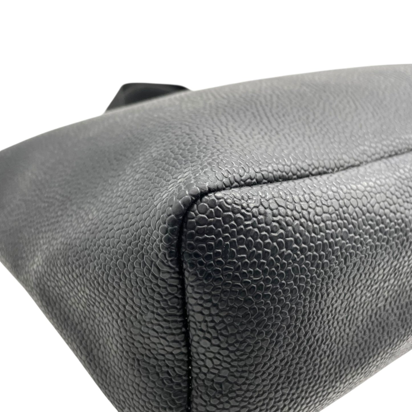 美品 エルベシャプリエ Herve Chapelier トートバッグ GPライン ブラック 黒 コーテッドキャンバス レザー調 シンプル 上品 バッグ レディース A