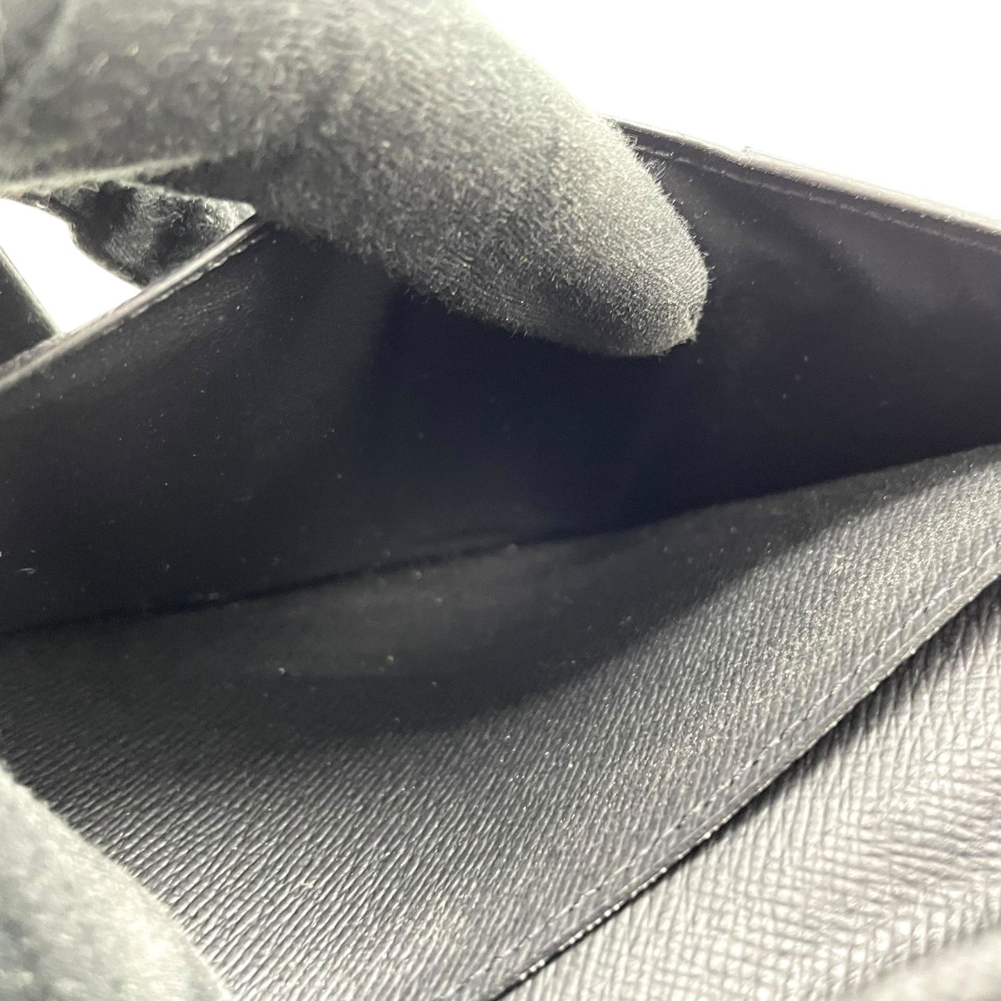 LOUIS VUITTON ルイヴィトン タイガ ポルトフォイユ･ブラザ 二つ折り 長財布 M30501 レザー 黒 ブラック シルバー金具 メンズ W5