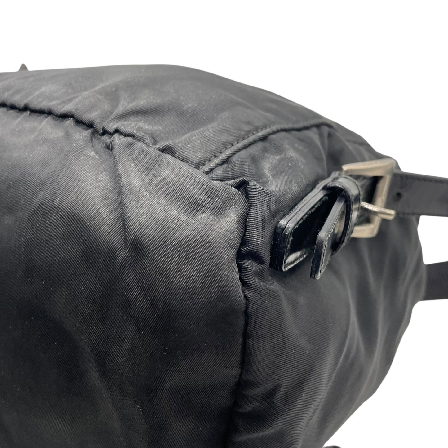 プラダ PRADA ナイロン バックパック リュックサック ブラック 黒 レザーコンビ トライアングルロゴ ヴィンテージ C7