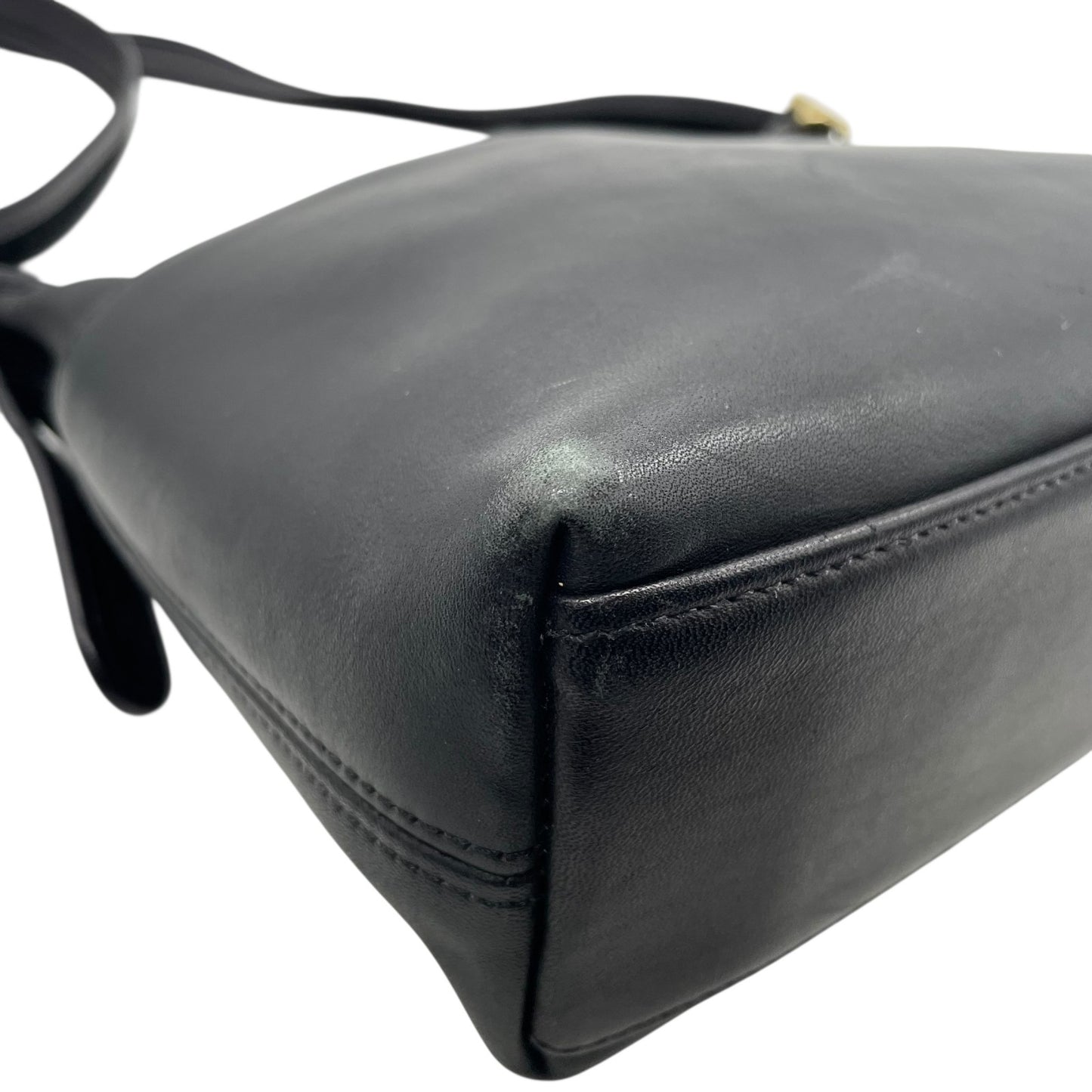 COACH OLD オールドコーチ 黒 ブラック ショルダーバッグ クロスボディ 斜め掛け ワンショルダーバッグ 肩掛け サコッシュ ポシェット オールレザー Vintage ヴィンテージ オールド 廃盤 稀少 9136 B1